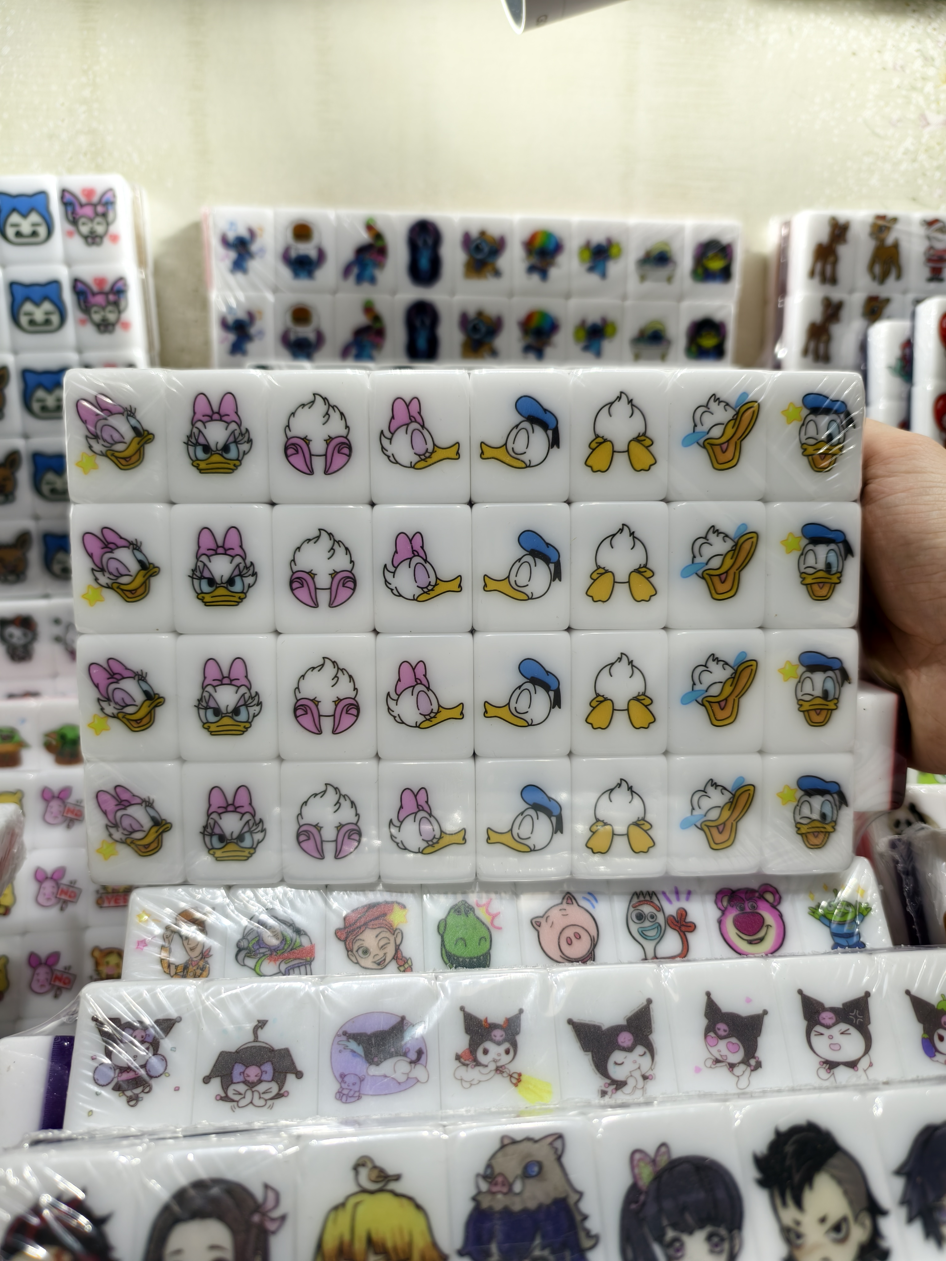 Push Tile Game 2 Player Set（ Micky & Minnie VS Daisy & Donald ）65 Tiles