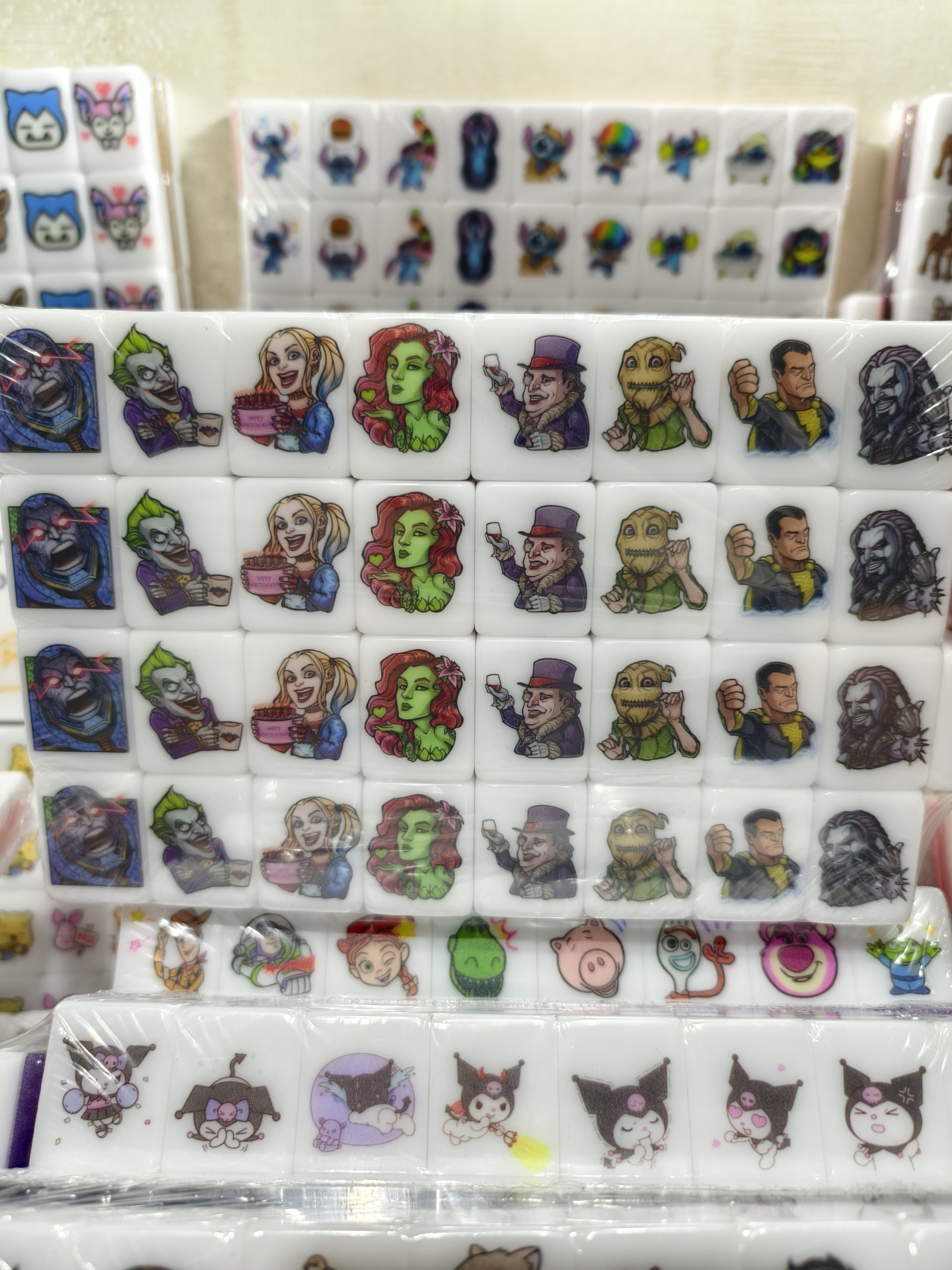 Push Tile Game 2 Player Set（ DC Superhero VS Villains）65 Tiles