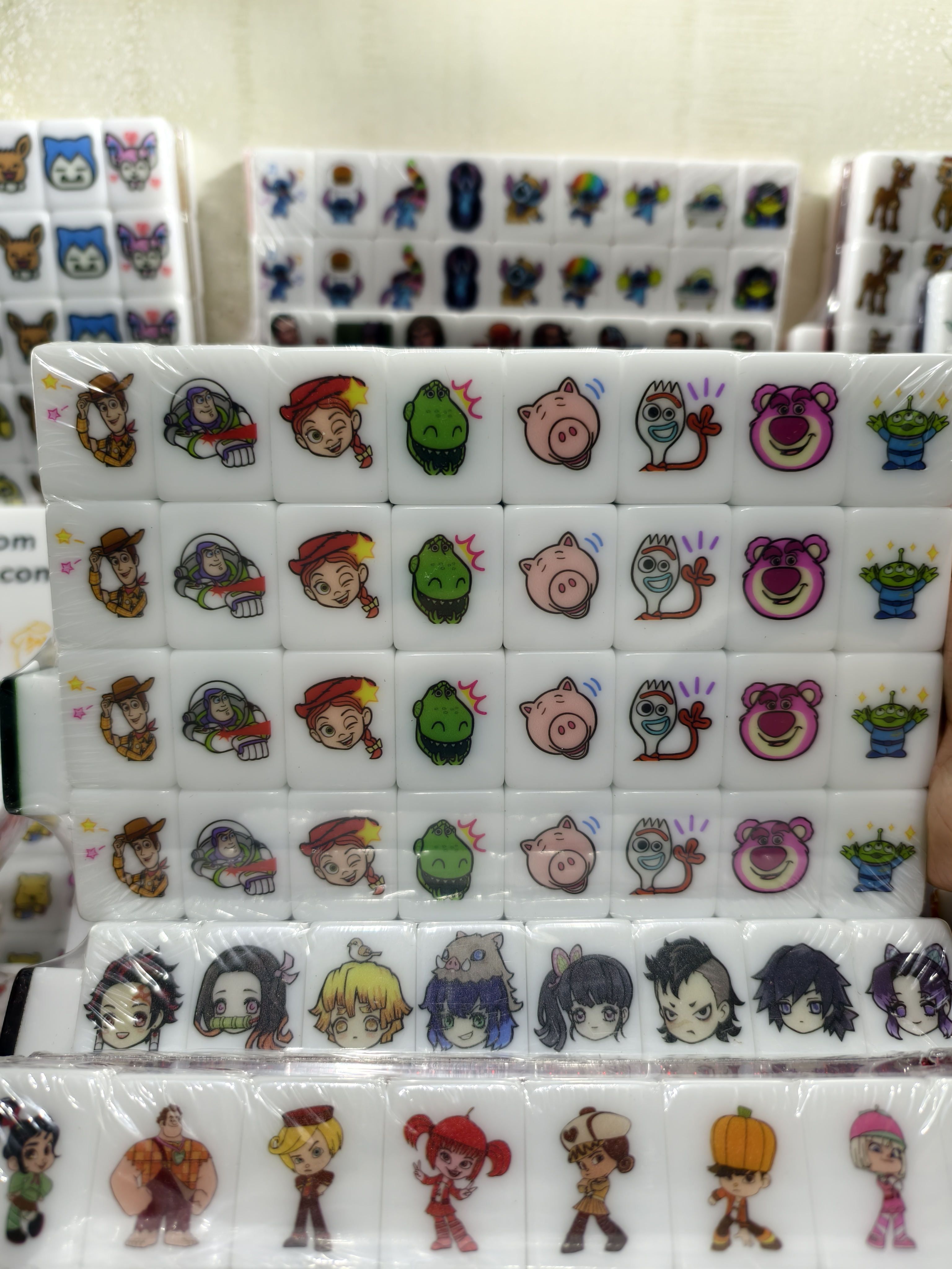 Push Tile Game  2 Player Set（ New Toy Story VS Monster Inc ）65 Tiles