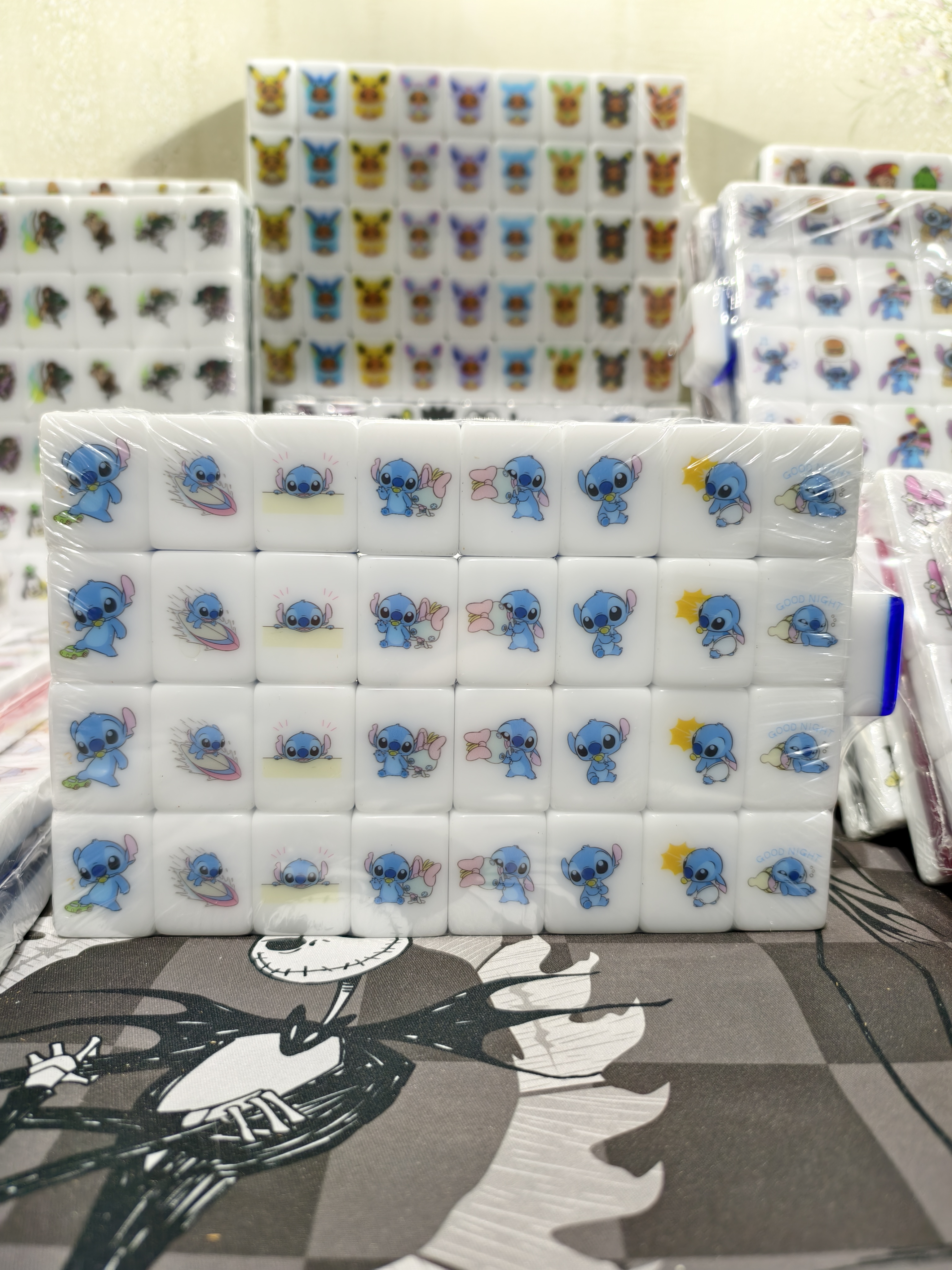 Push Tile Game  2 Player Set（ Baby Stitch VS Minions ）65 Tiles