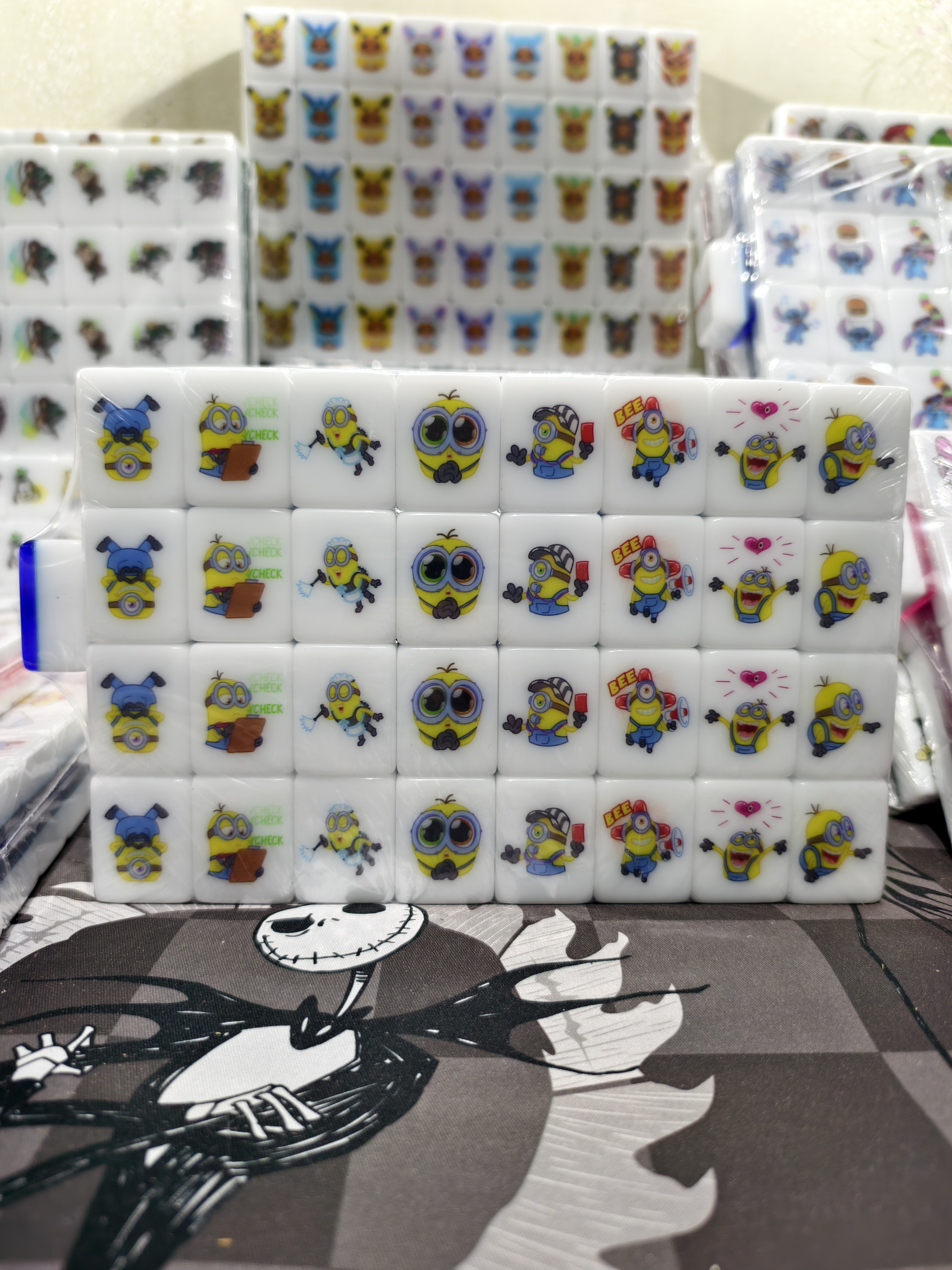 Push Tile Game  2 Player Set（ Baby Stitch VS Minions ）65 Tiles