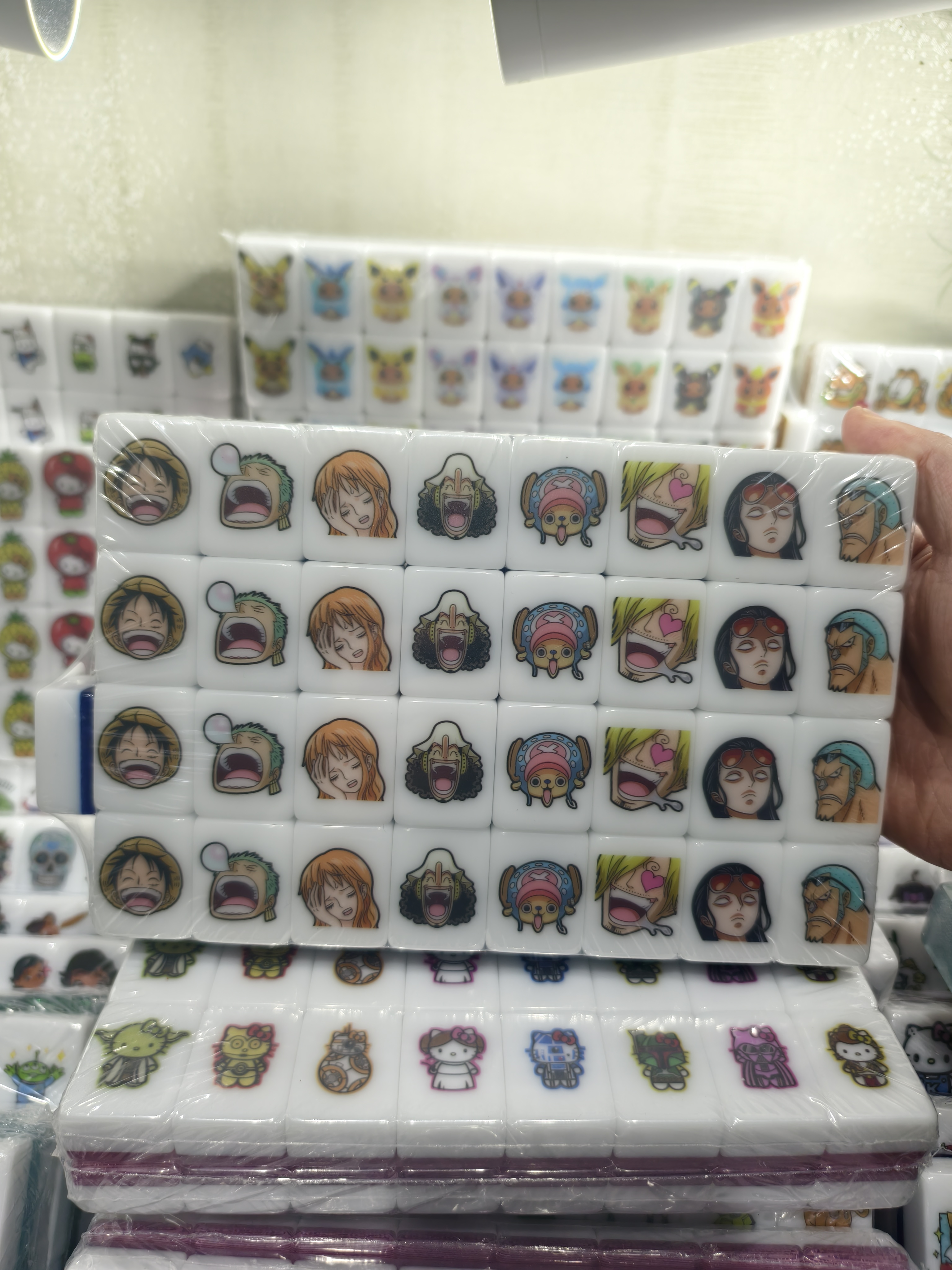 Push Tile Game 2 Player Set（ One Piece VS Devil Fruits ）65 Tiles 