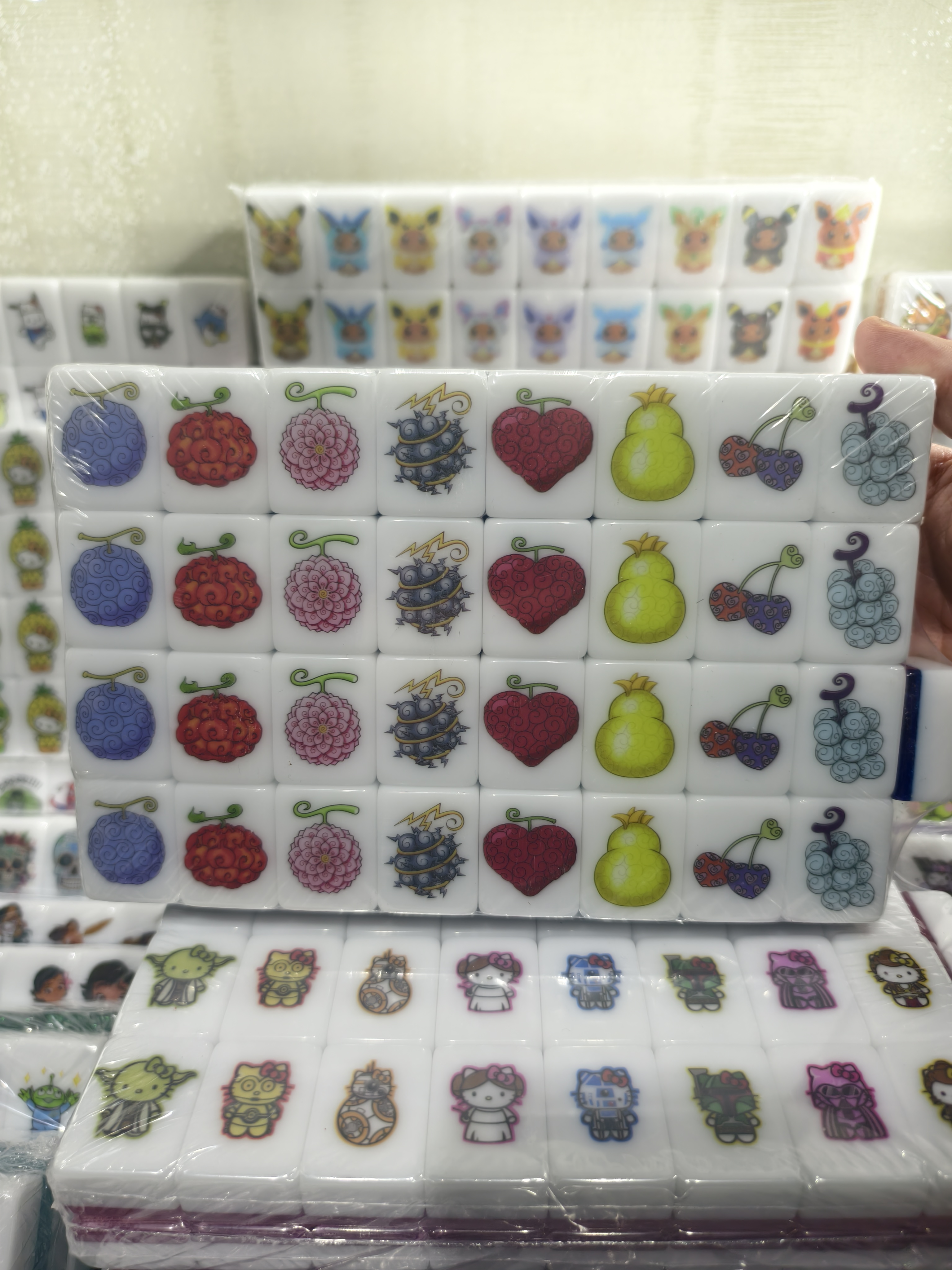 Push Tile Game 2 Player Set（ One Piece VS Devil Fruits ）65 Tiles 