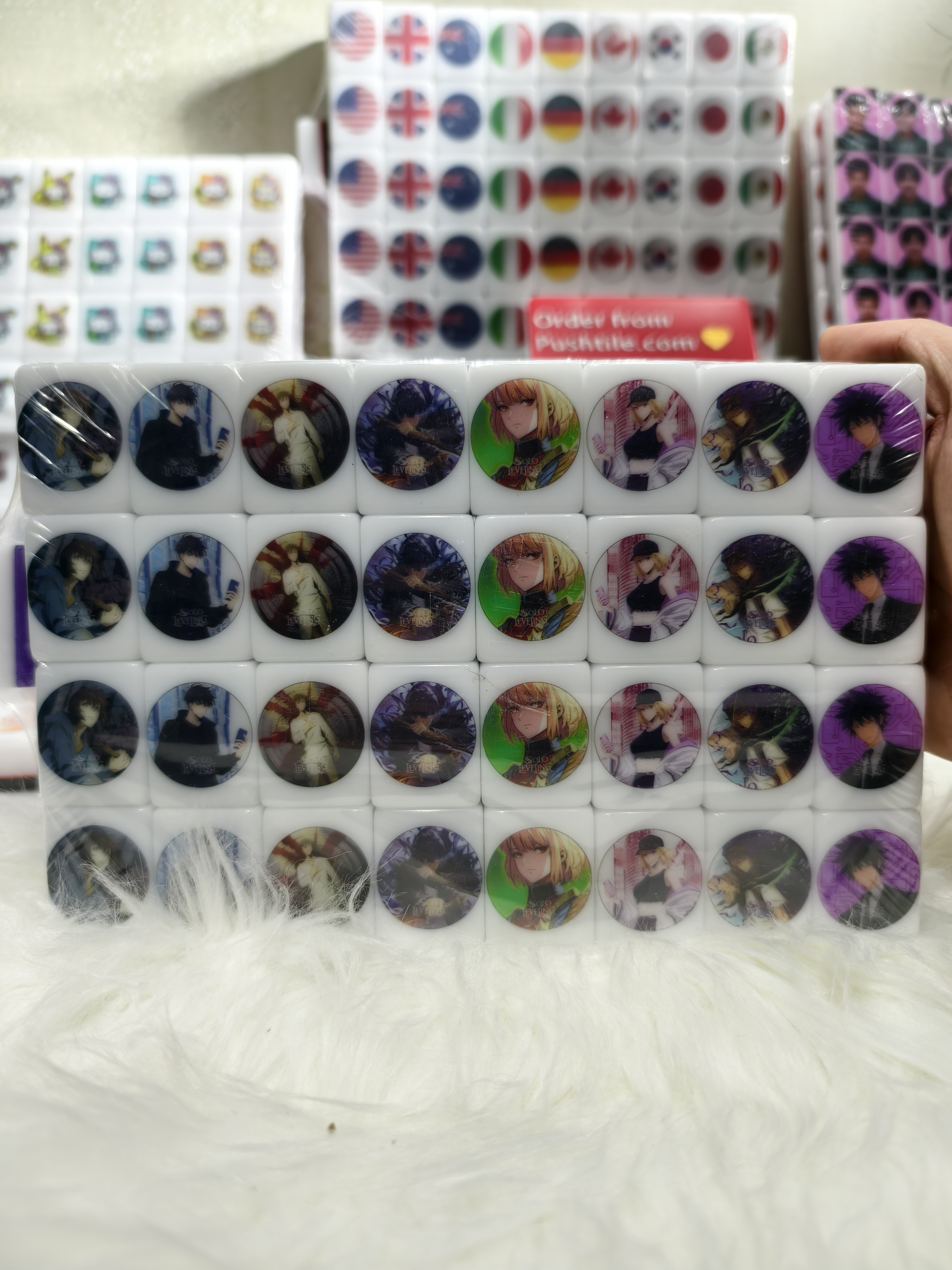 Push Tile Game  2 Player Set（ Solo Leveling ）65 Tiles