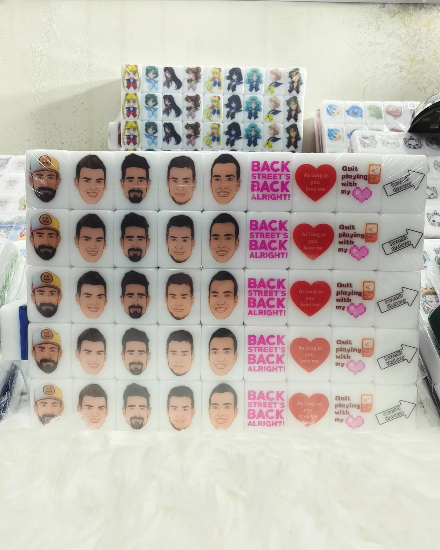 Push Tile Game Deluxe 2 Player Set（ BSB VS NSYNC ）91 Tiles