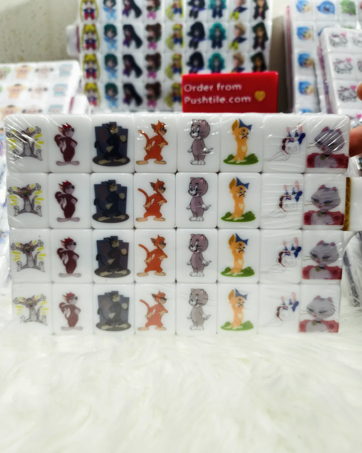 Push Tile Game 2 Player Set（ New Tom & Jerrt ）65 Tiles