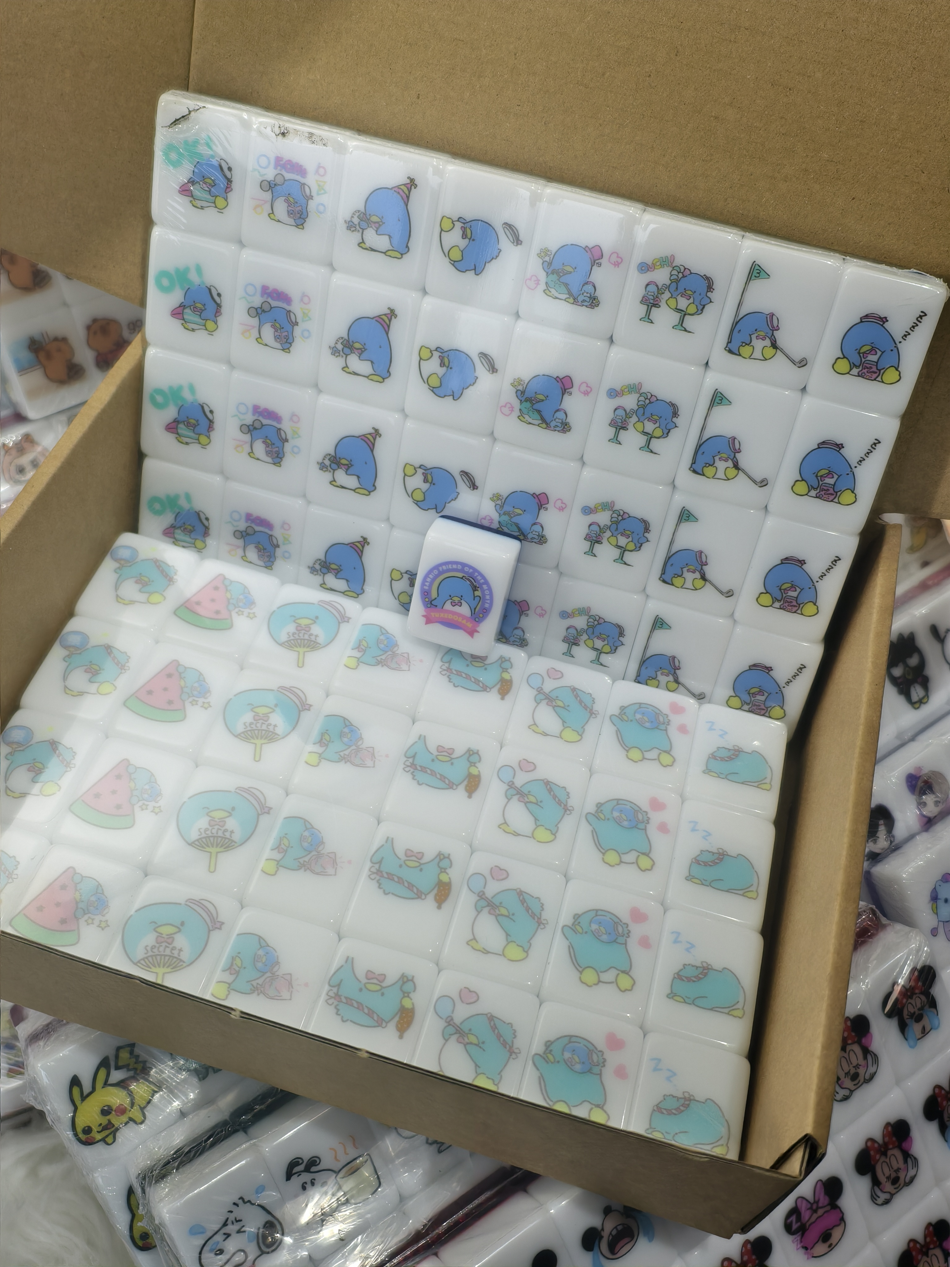 Push Tile Game 2 Player Set（ Tuxedo Sam ）65 Tiles 