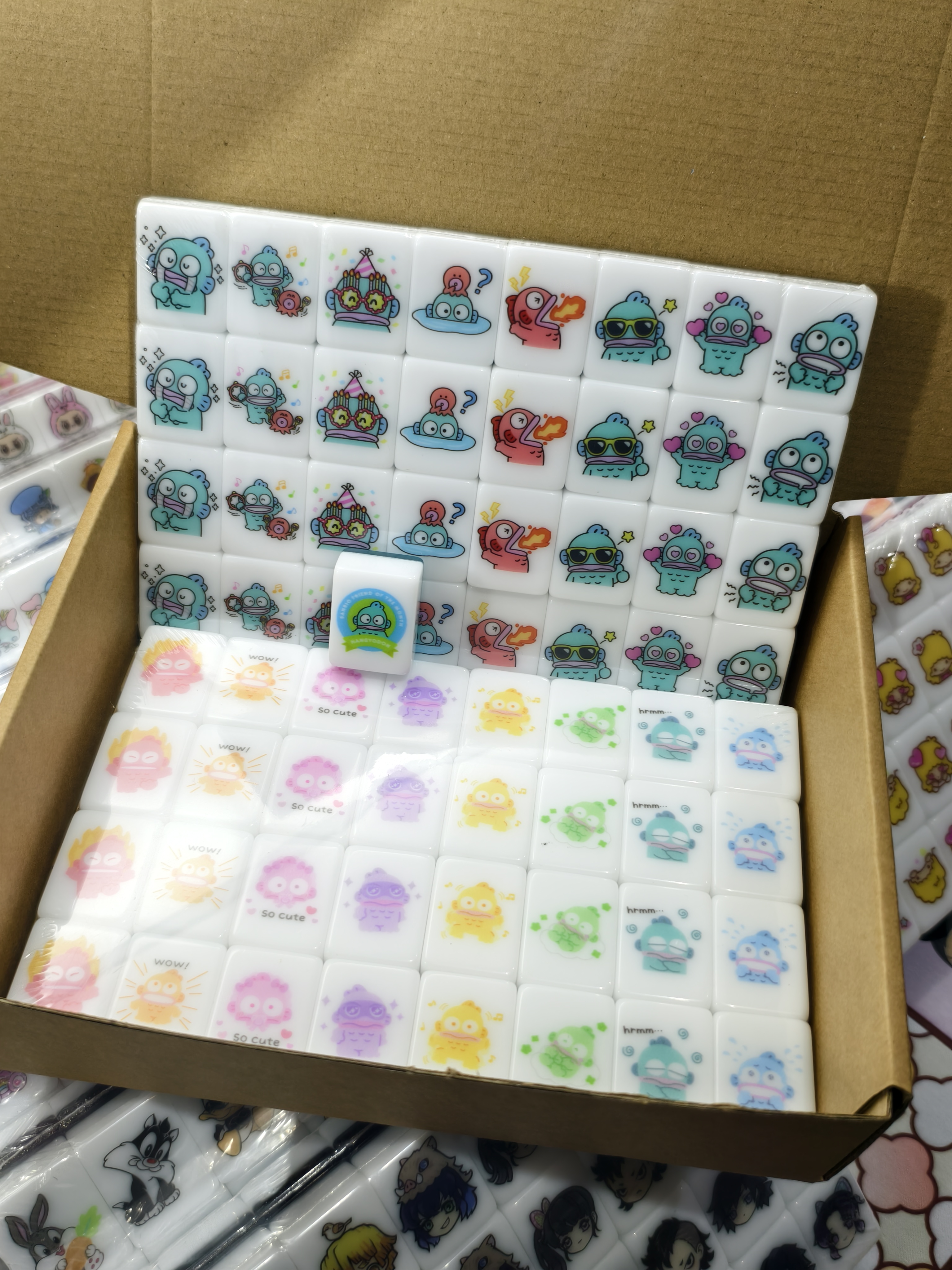 Push Tile Game 2 Player Set（ Hangyodon ）65 Tiles