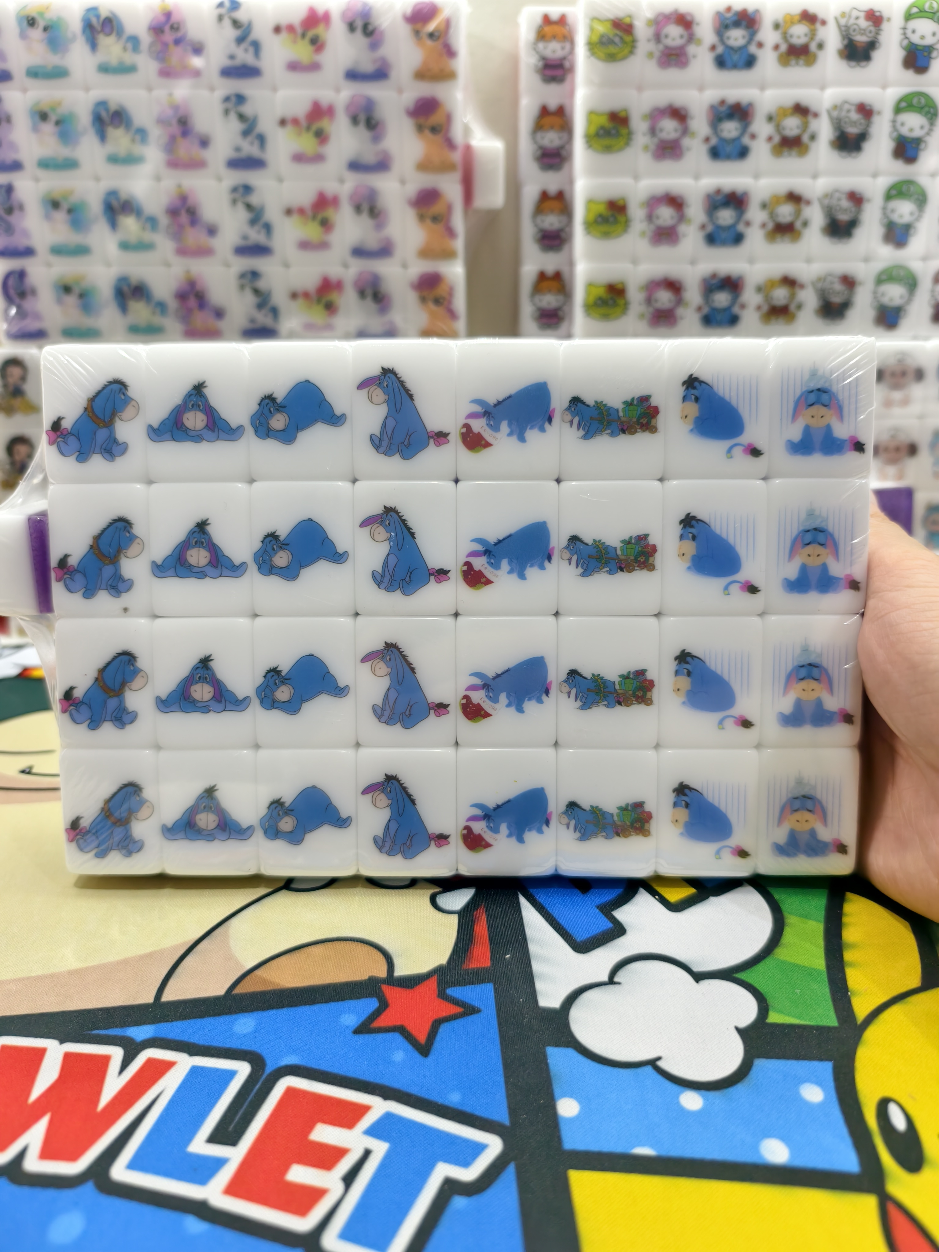 Push Tile Game  2 Player Set（ Eeyore ）65 Tiles