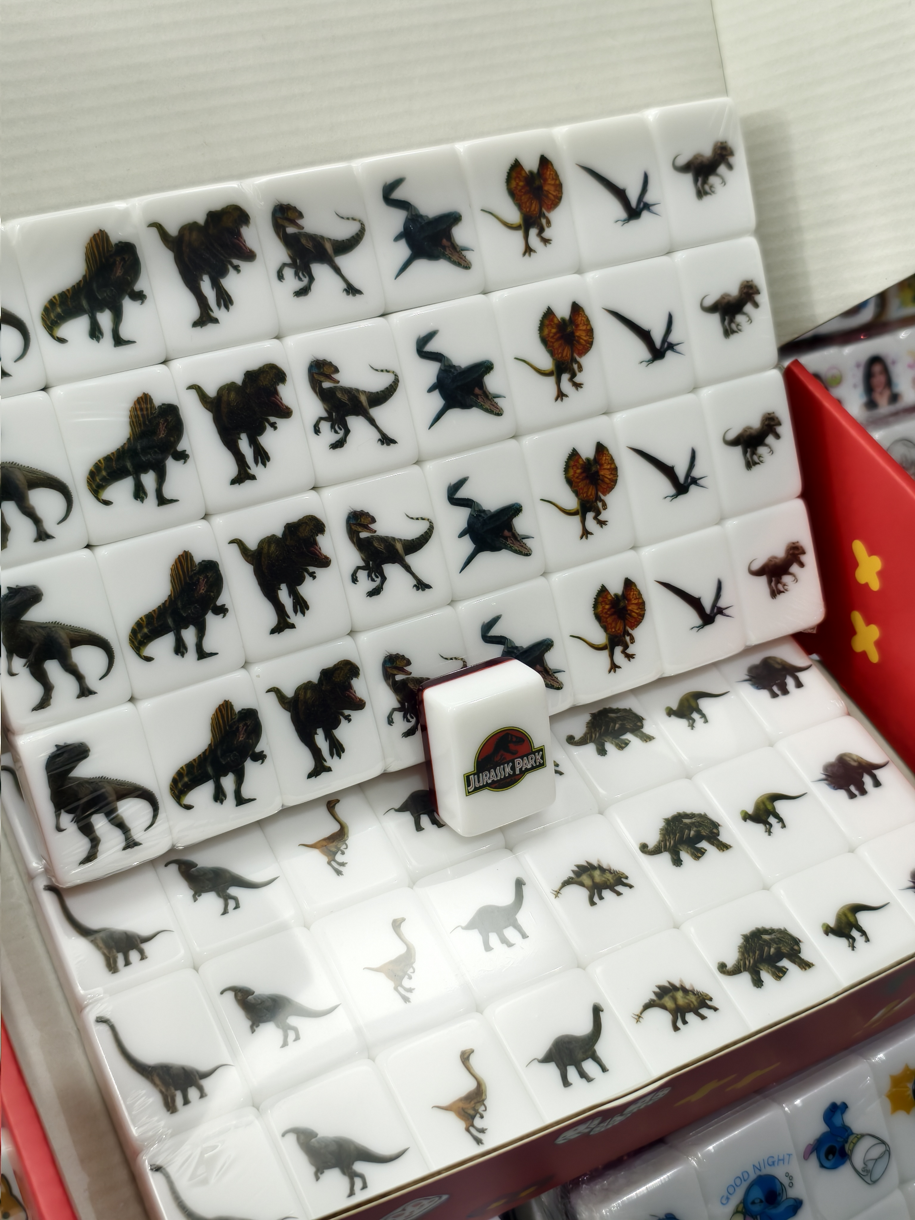 Push Tile Game 2 Player Set（JURASSIC PADK）65 Tiles