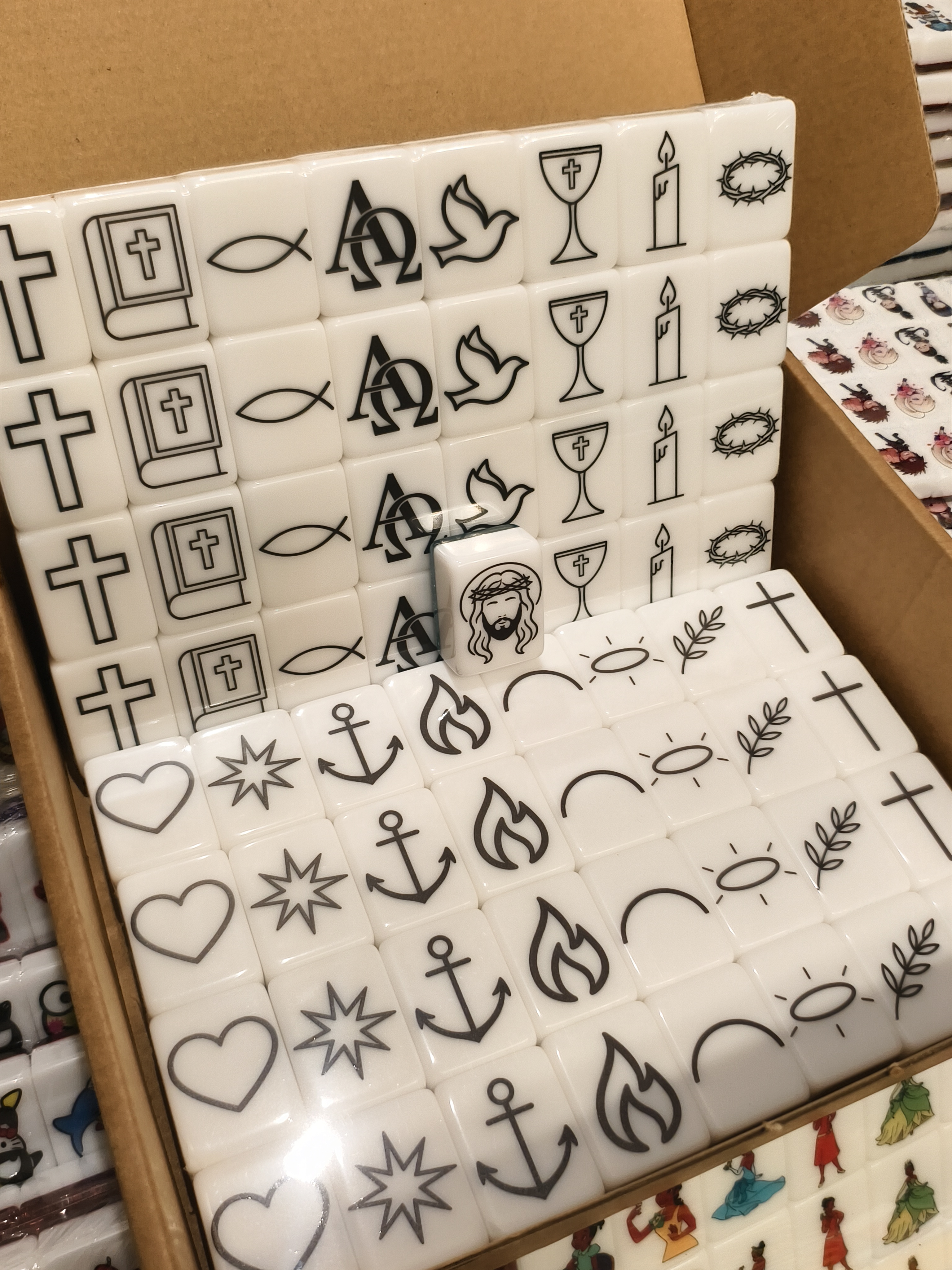 Push Tile Game 2 Player Set（ Christianality ）65 Tiles