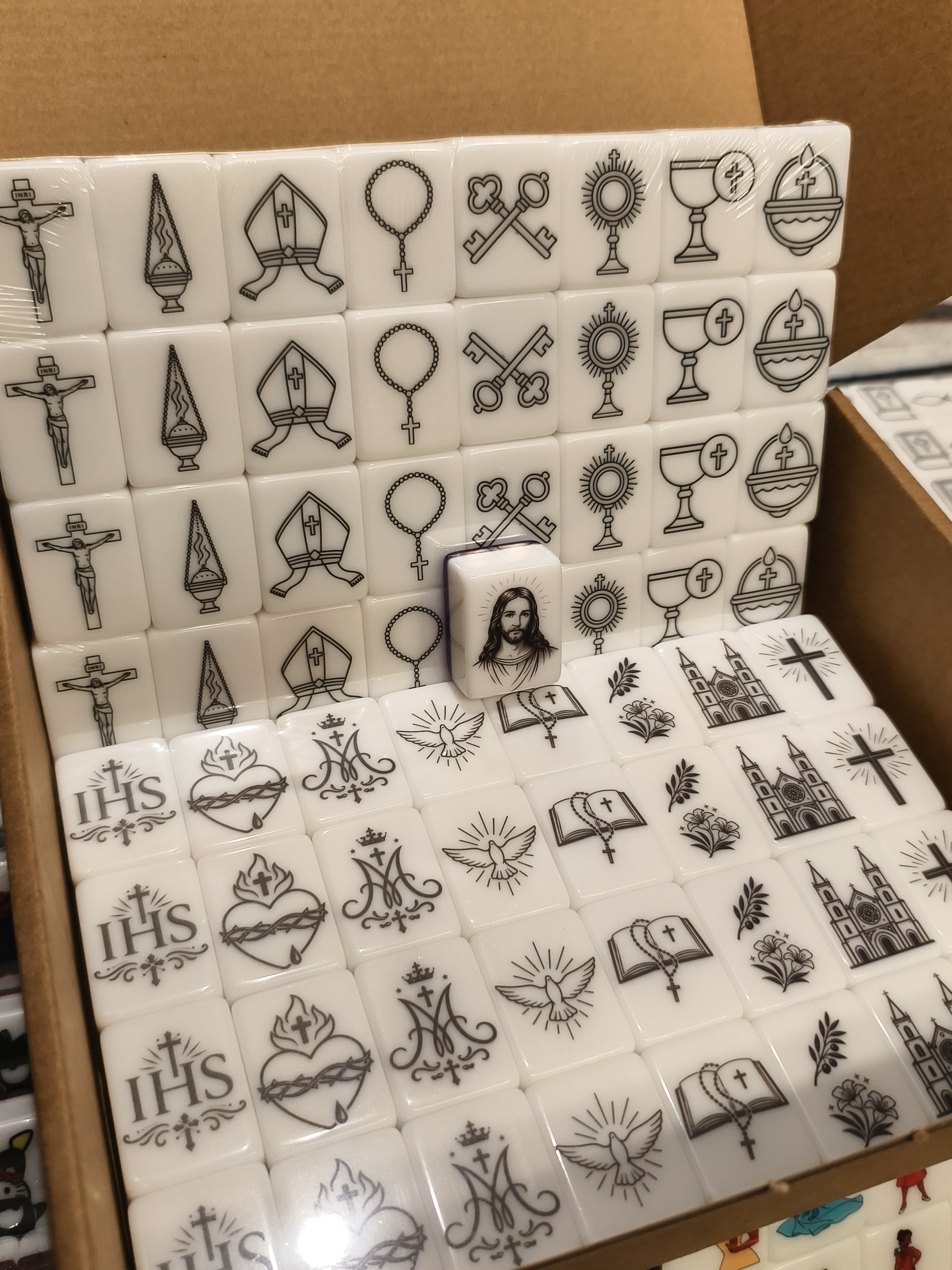 Push Tile Game 2 Player Set（ Catholic）65 Tiles