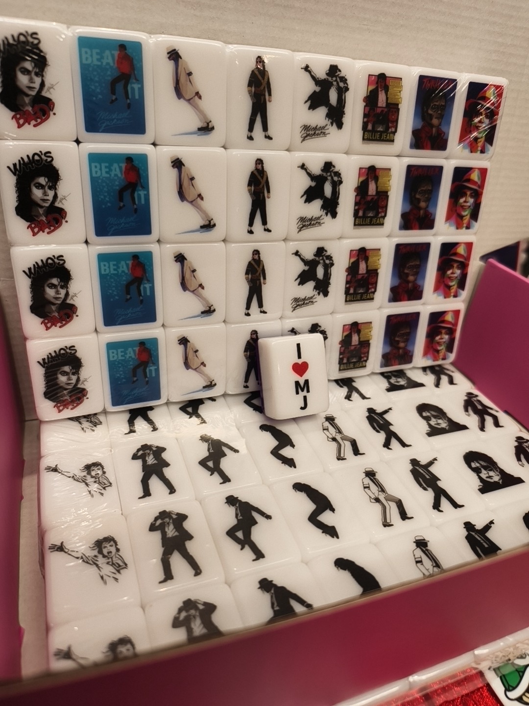 Push Tile Game 2 Player Set（ Michael Jackson MJ ）65 Tiles