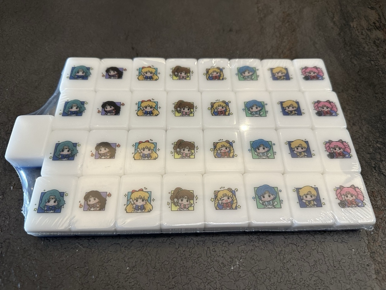 Seaside Escape Mahjong Tile Game 33 tiles (Sailor Moon ) tiktok new viral trending rummy dominos