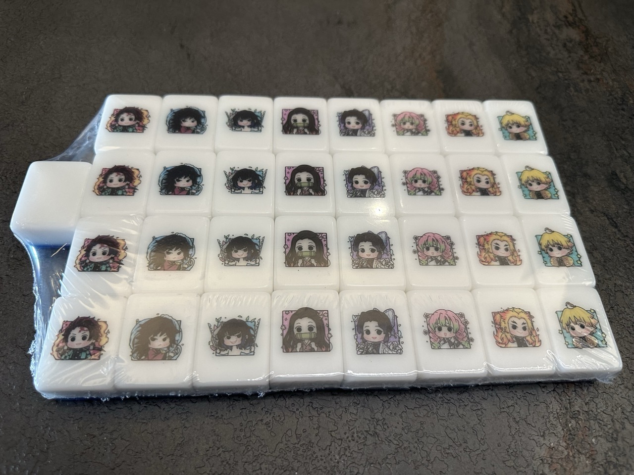 Seaside Escape Mahjong Tile Game 33 tiles (Demon Slayer) tiktok new viral trending rummy dominos