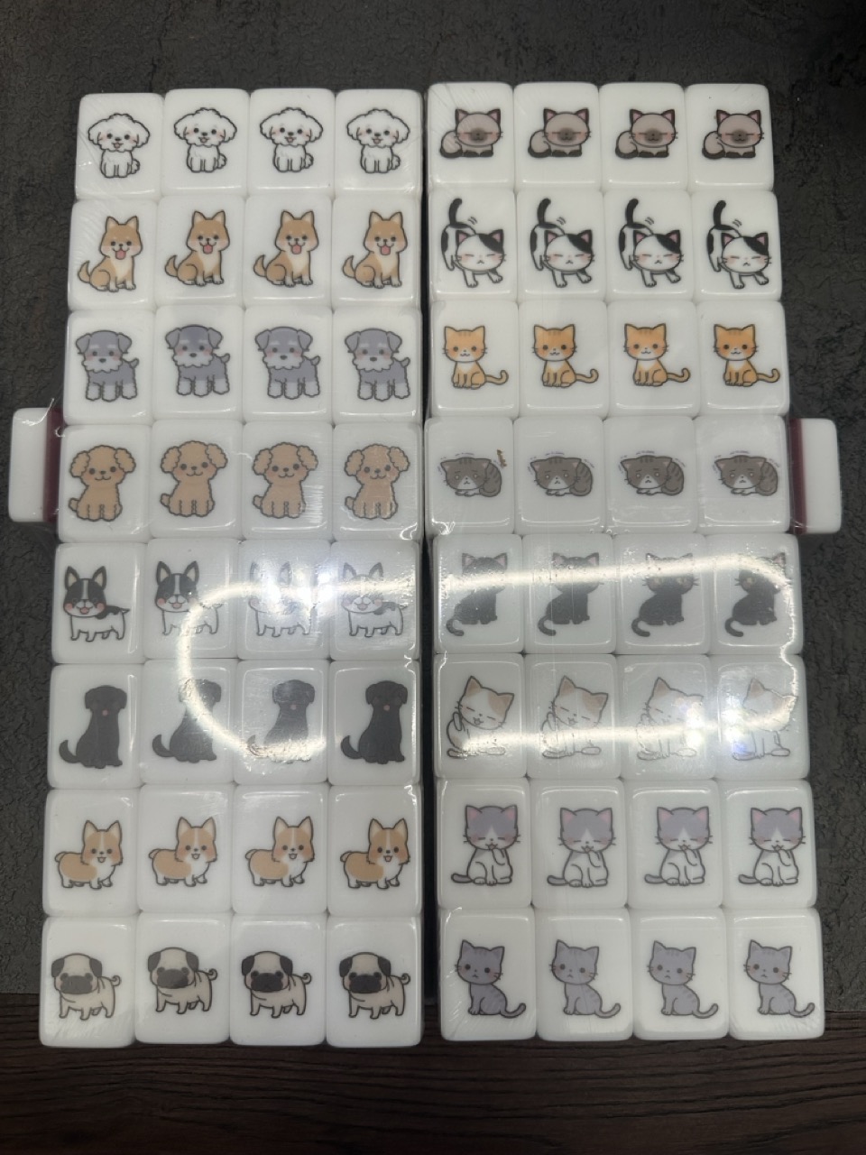 Push Tile Mahjong Tile Game 65 tiles ( Cats VS Dogs ) tiktok new viral trending rummy dominos