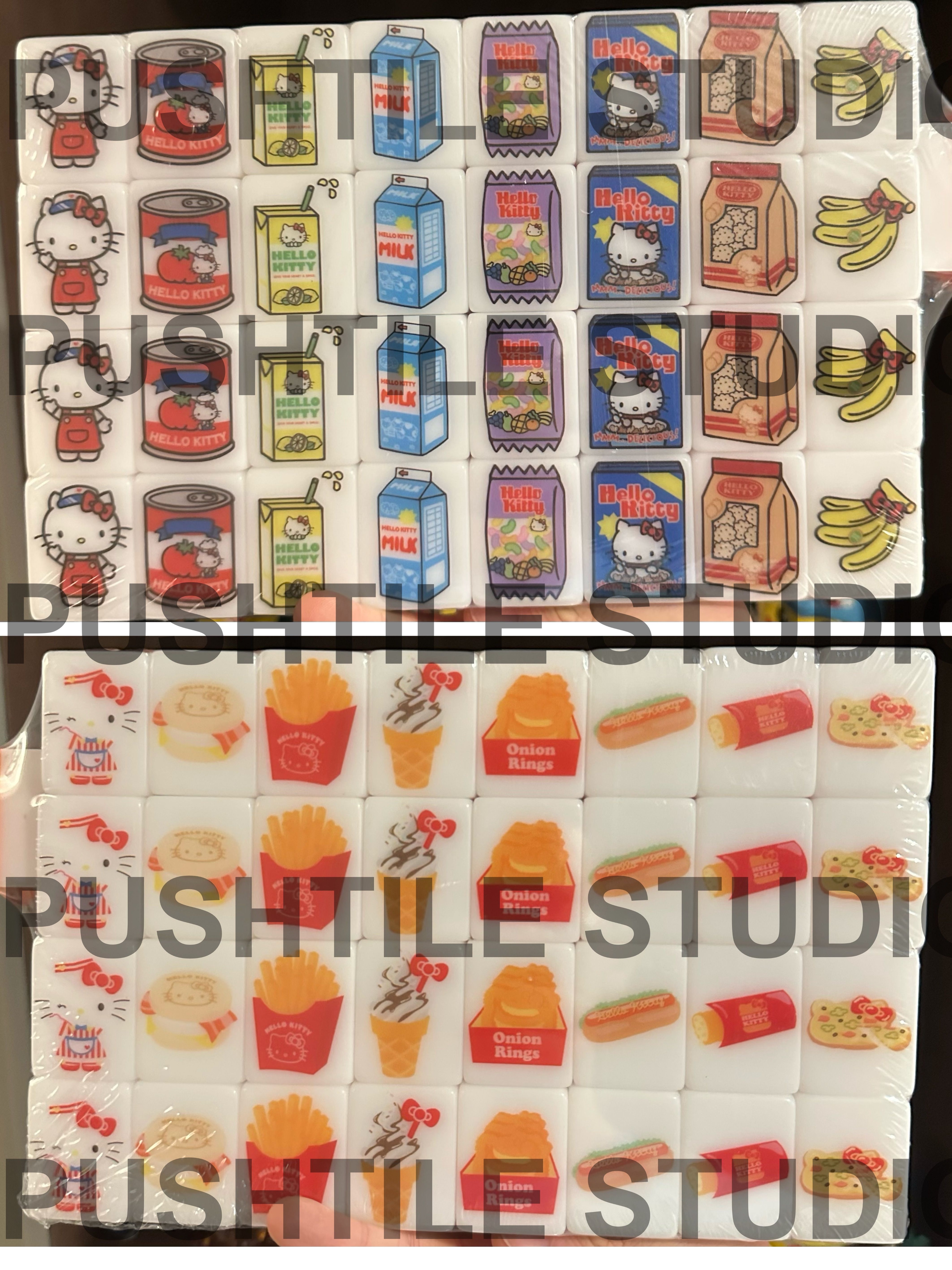 Push Tile Game 2 Player Set（ Sanrio HK Grocery VS Burger Shop  ）65 Tiles