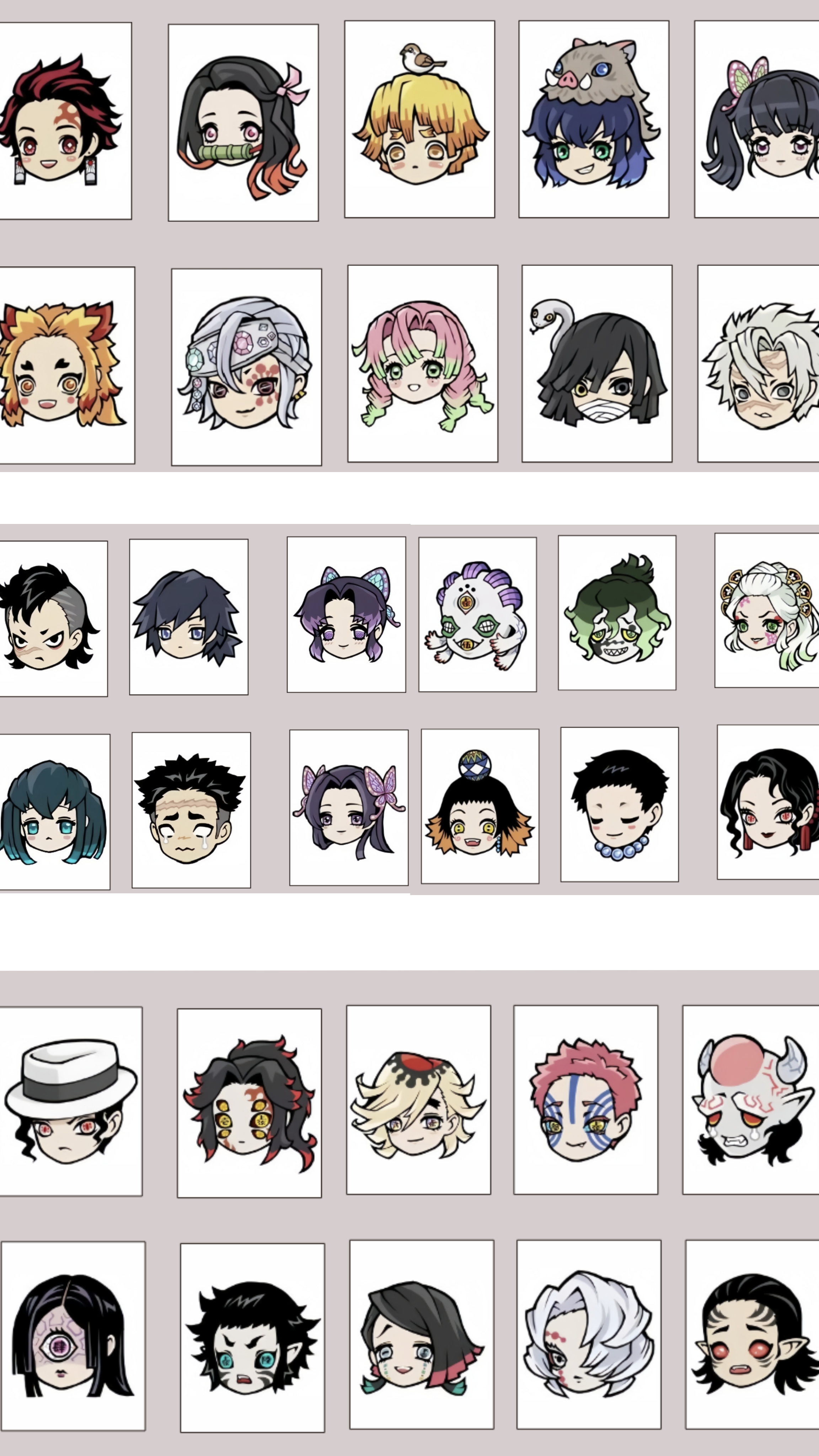 Push Tile Game 5 Player Set（ Chibi Demon Slayer Ultra Deluxe ）163 Tiles