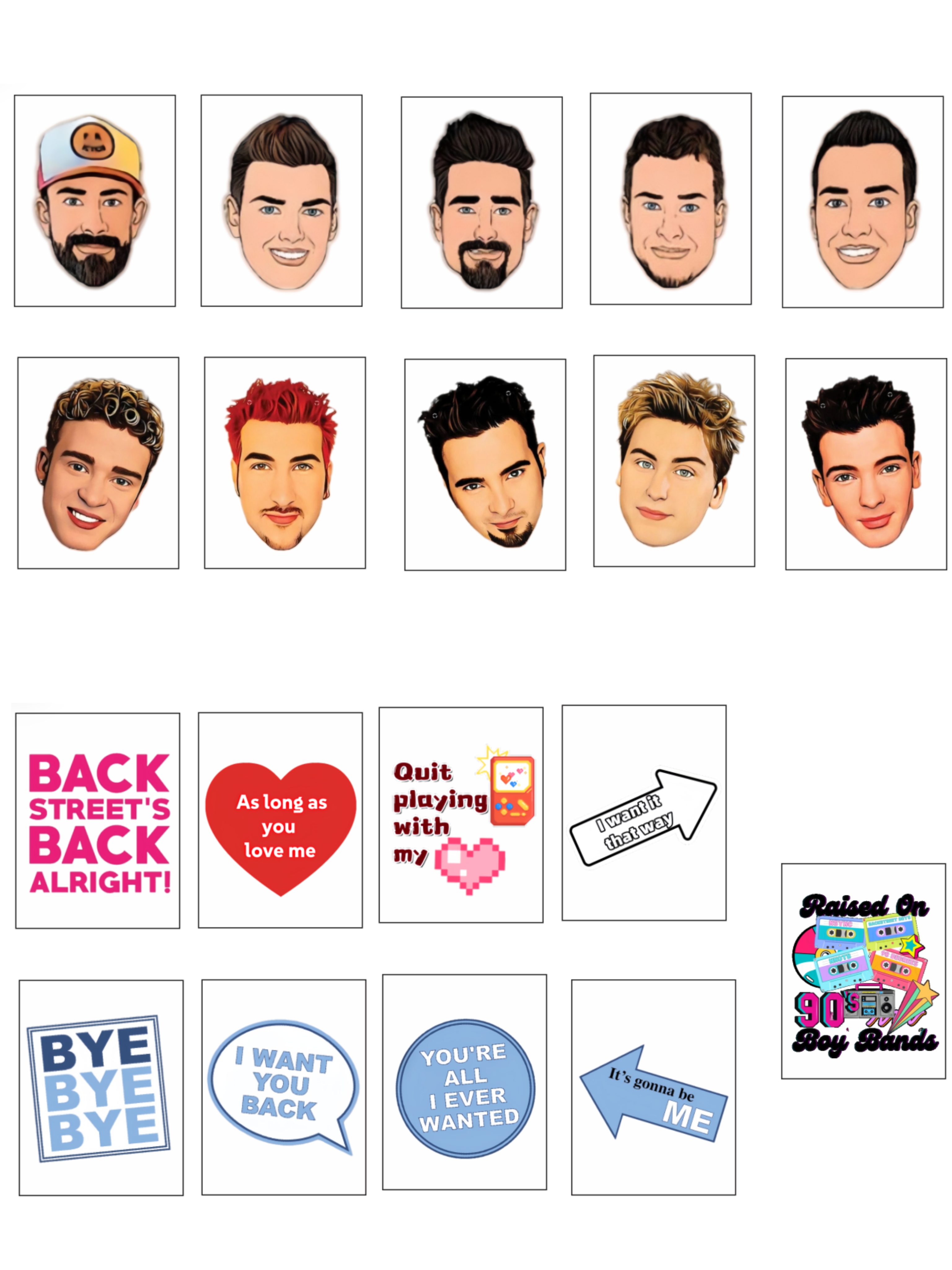 Push Tile Game Deluxe 2 Player Set（ BSB VS NSYNC ）91 Tiles