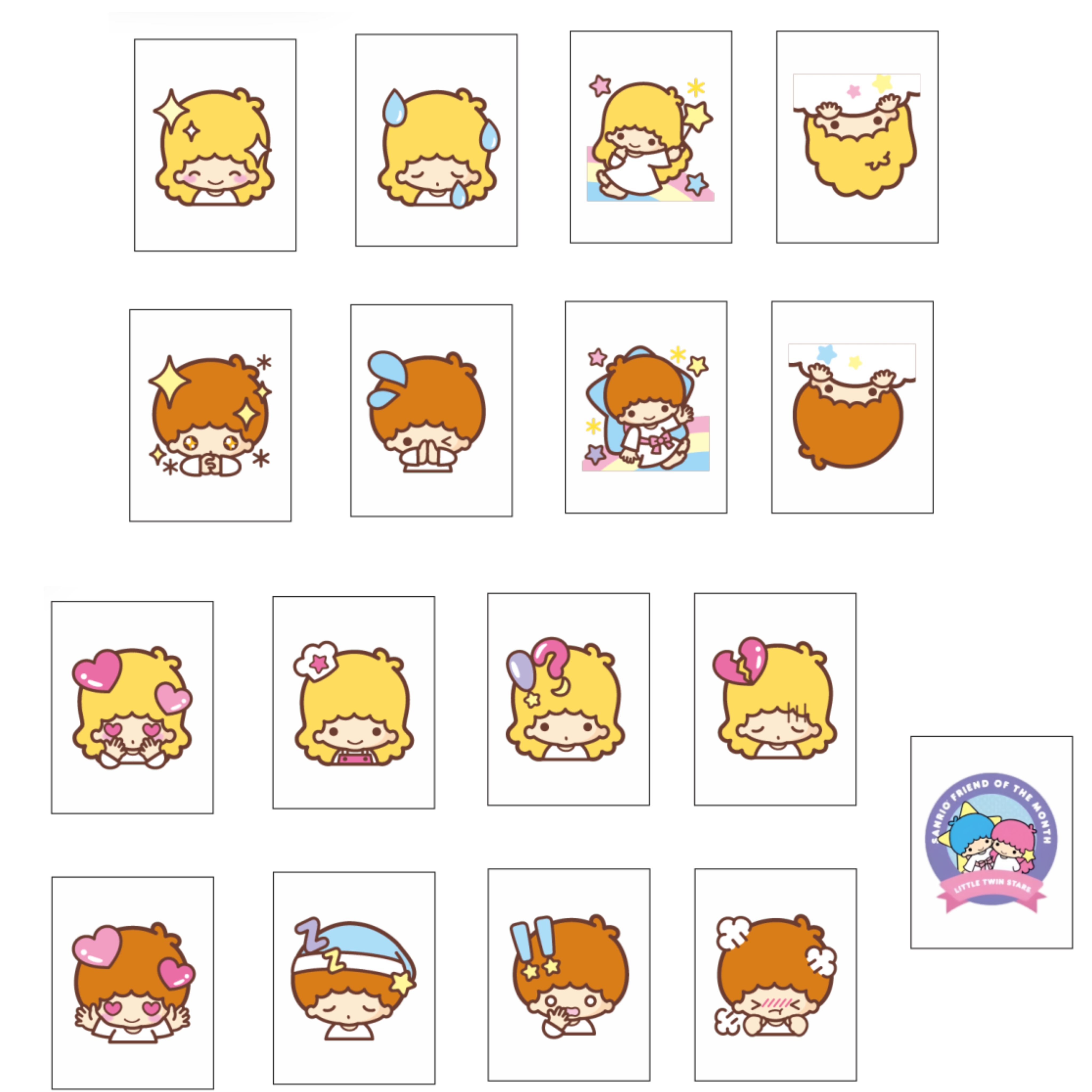 Push Tile Game 2 Player Set（ Little twin star ）65 Tiles