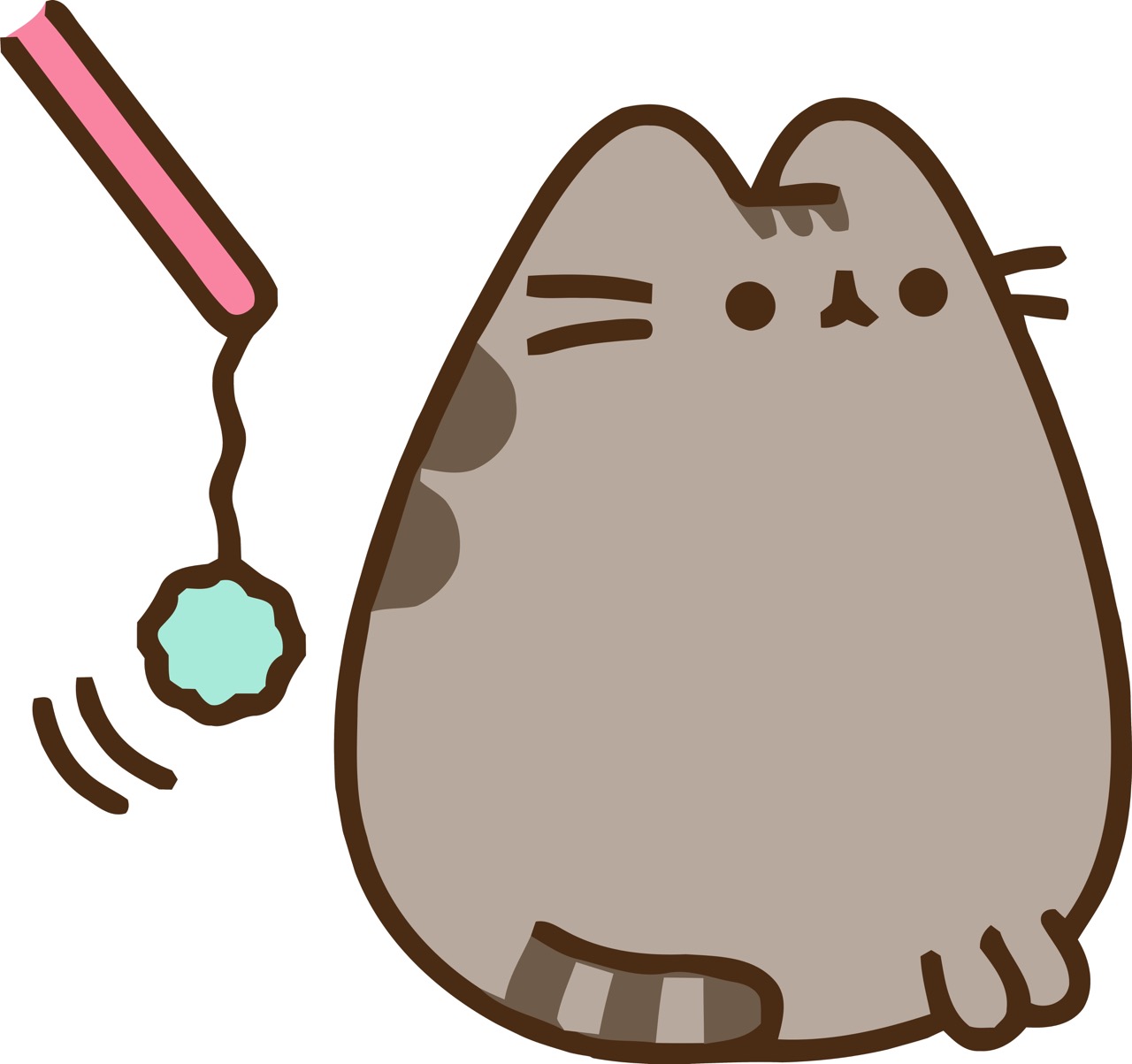 Pre-release PushTile Mahjong Tile Game Light Green 65 tiles ( Pusheen Cat VS Dog ) tiktok new viral trending rummy dominos