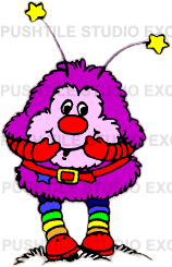 Push Tile Game 2 Player Set ( Rainbow Brite 1980s - Colour Kids & Sprite ) 65 Tiles