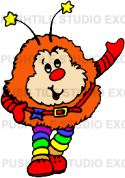 Push Tile Game 2 Player Set ( Rainbow Brite 1980s - Colour Kids & Sprite ) 65 Tiles