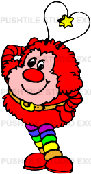 Push Tile Game 2 Player Set ( Rainbow Brite 1980s - Colour Kids & Sprite ) 65 Tiles