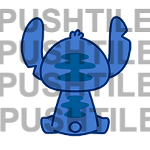 Pre-release Push Tile Mahjong Tile Game Navy Blue 65 tiles ( Stitch & Angel Vol.2 ) tiktok new viral trending rummy dominos