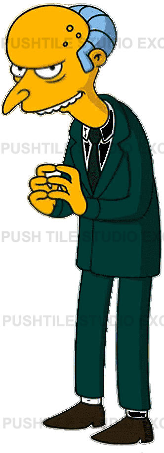 Push Tile Game 2 Player Set（ Simpsons Family VS Antagonists ）65 Tiles