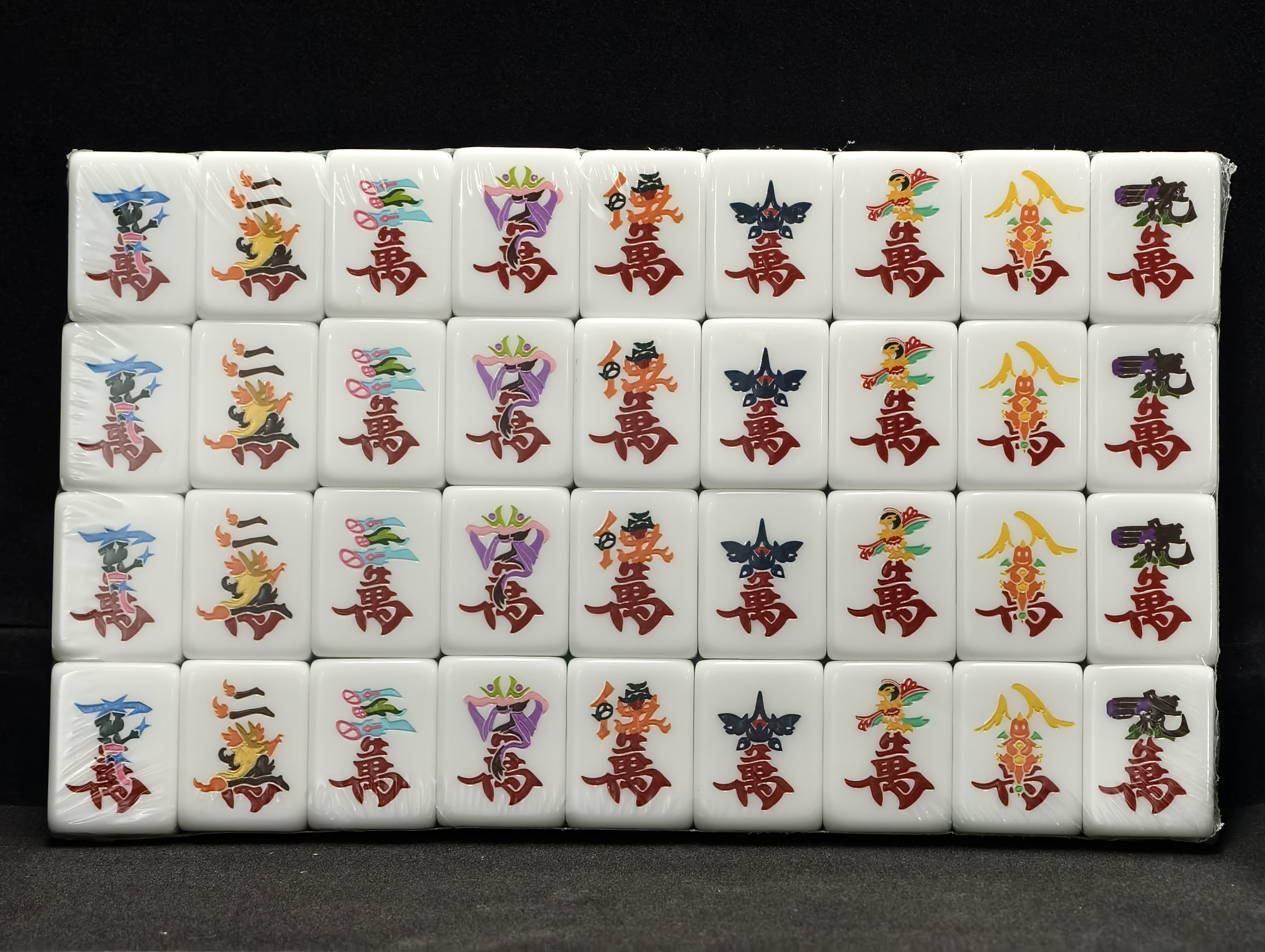 Monsters Mahjong Tile Set 2.0 - Mega Evolution Edtion( 144 pcs ) 