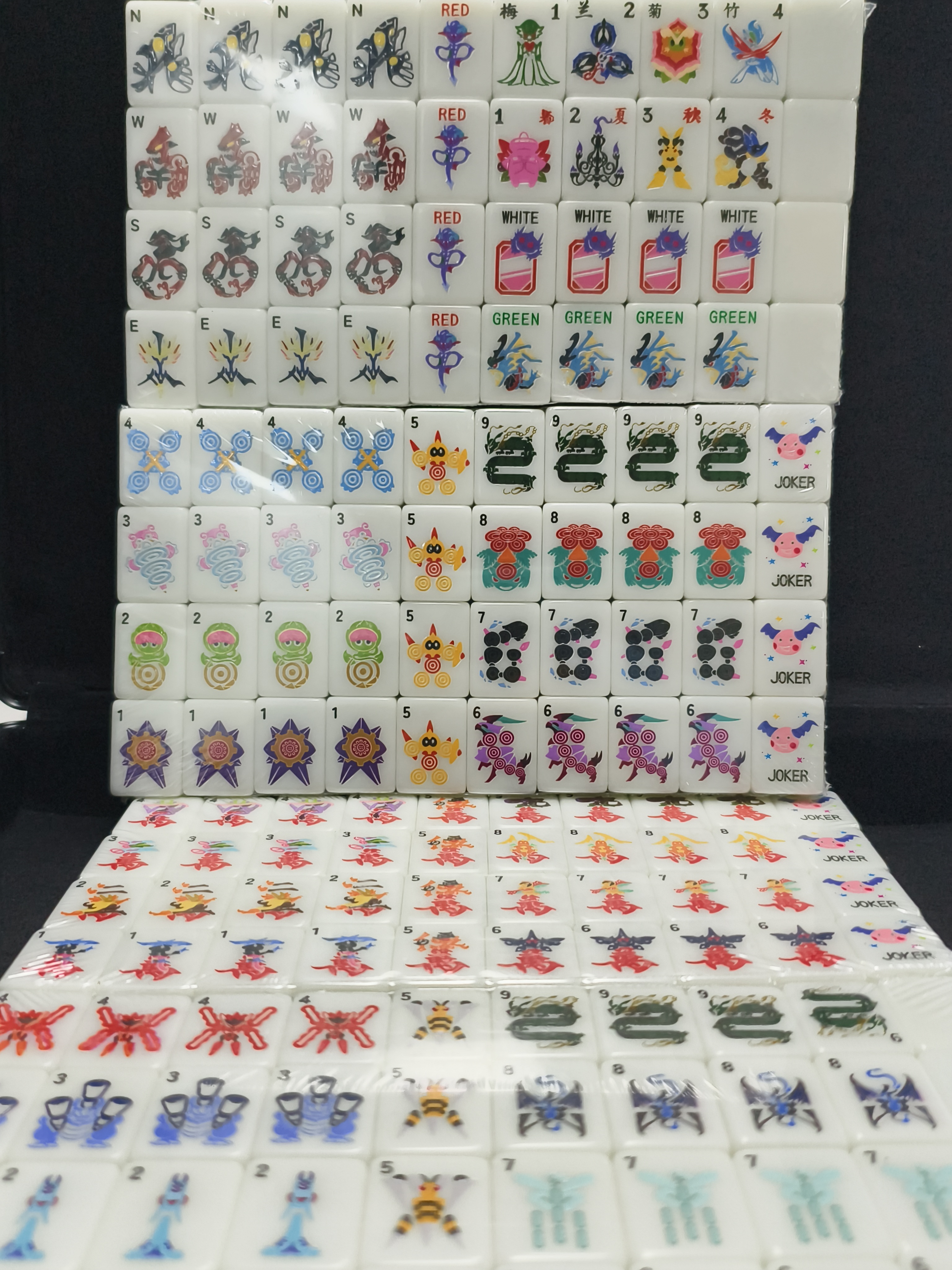 Monsters Mahjong Tile Set 2.0 - Mega Evolution Edtion( 144 pcs ) 
