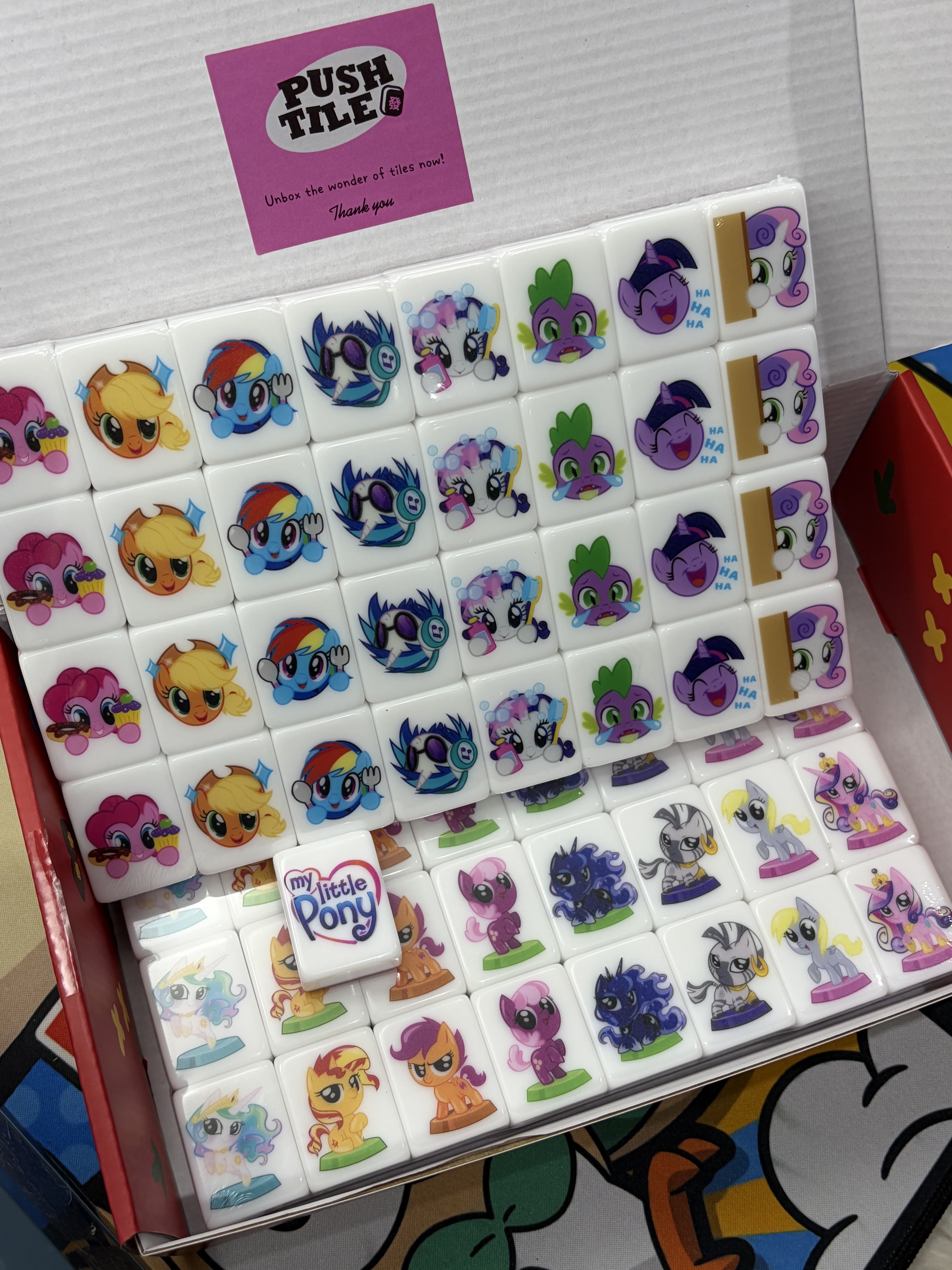 Push Tile Game 2 Player Set（ New My Little Pony ）65 Tiles