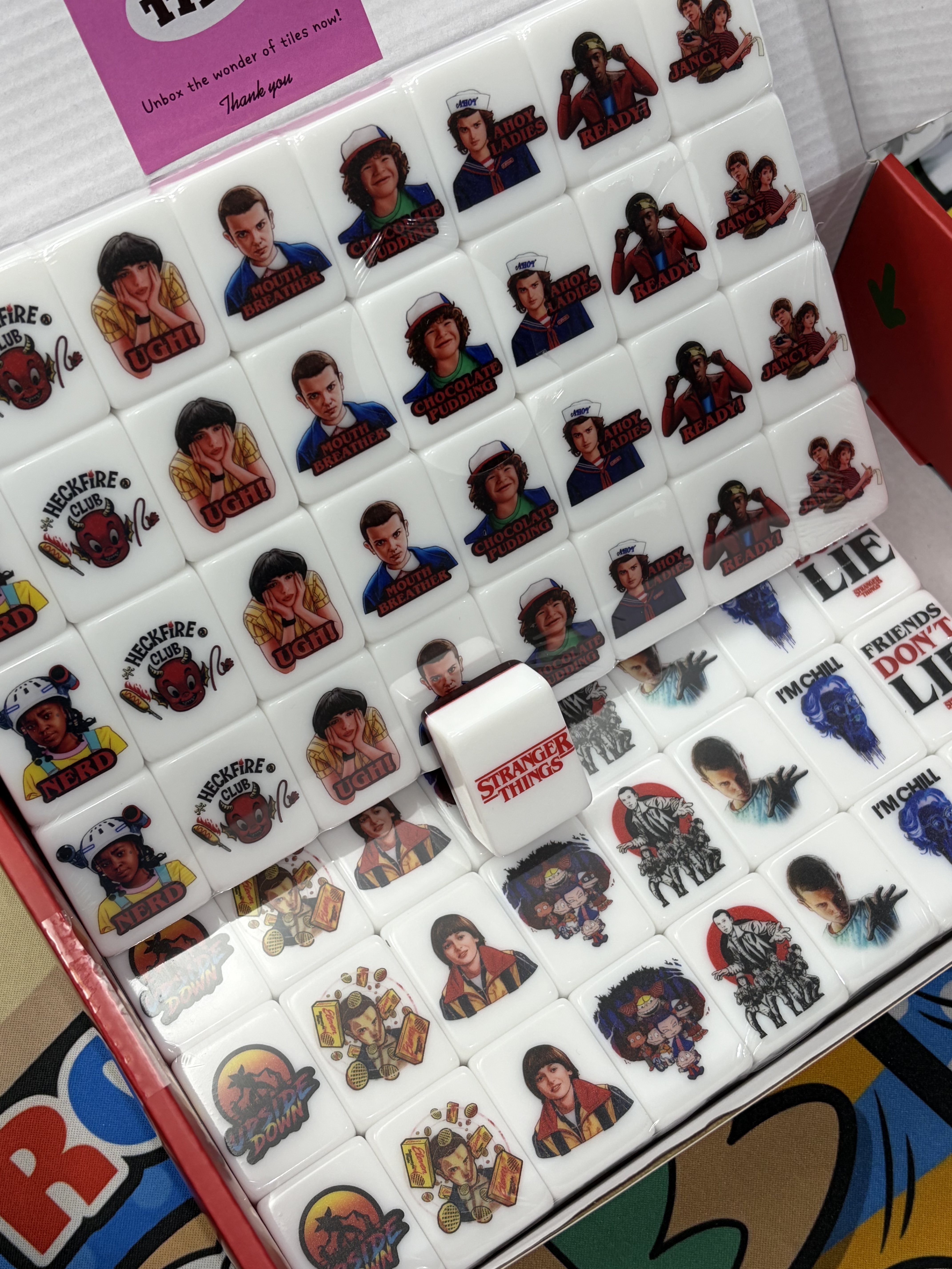 Push Tile Game 2 Player Set（ Stranger things ）65 Tiles