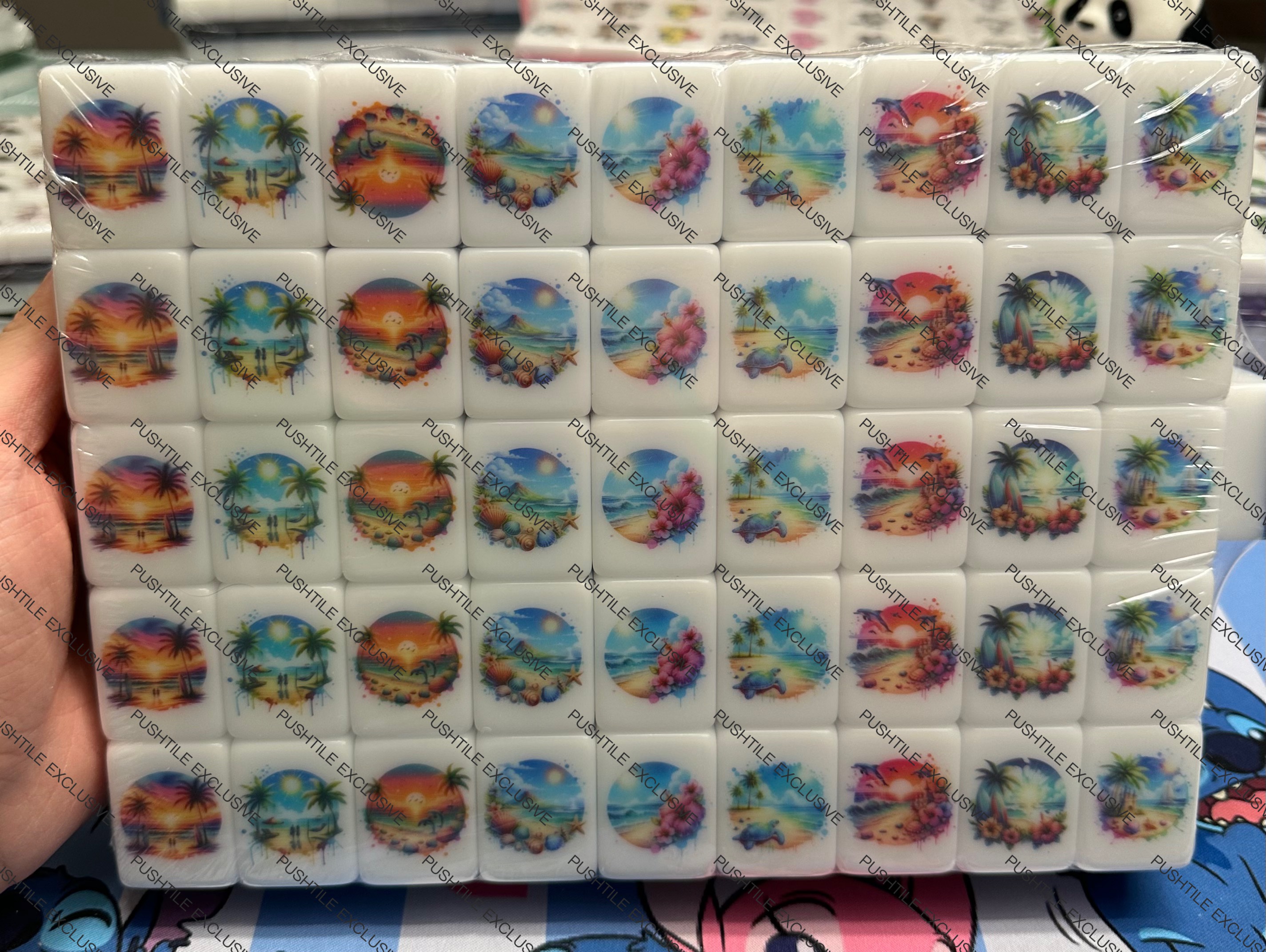 Push Tile Game Deluxe 2 Player Set（ Season Collection - Summer  ）91 Tiles