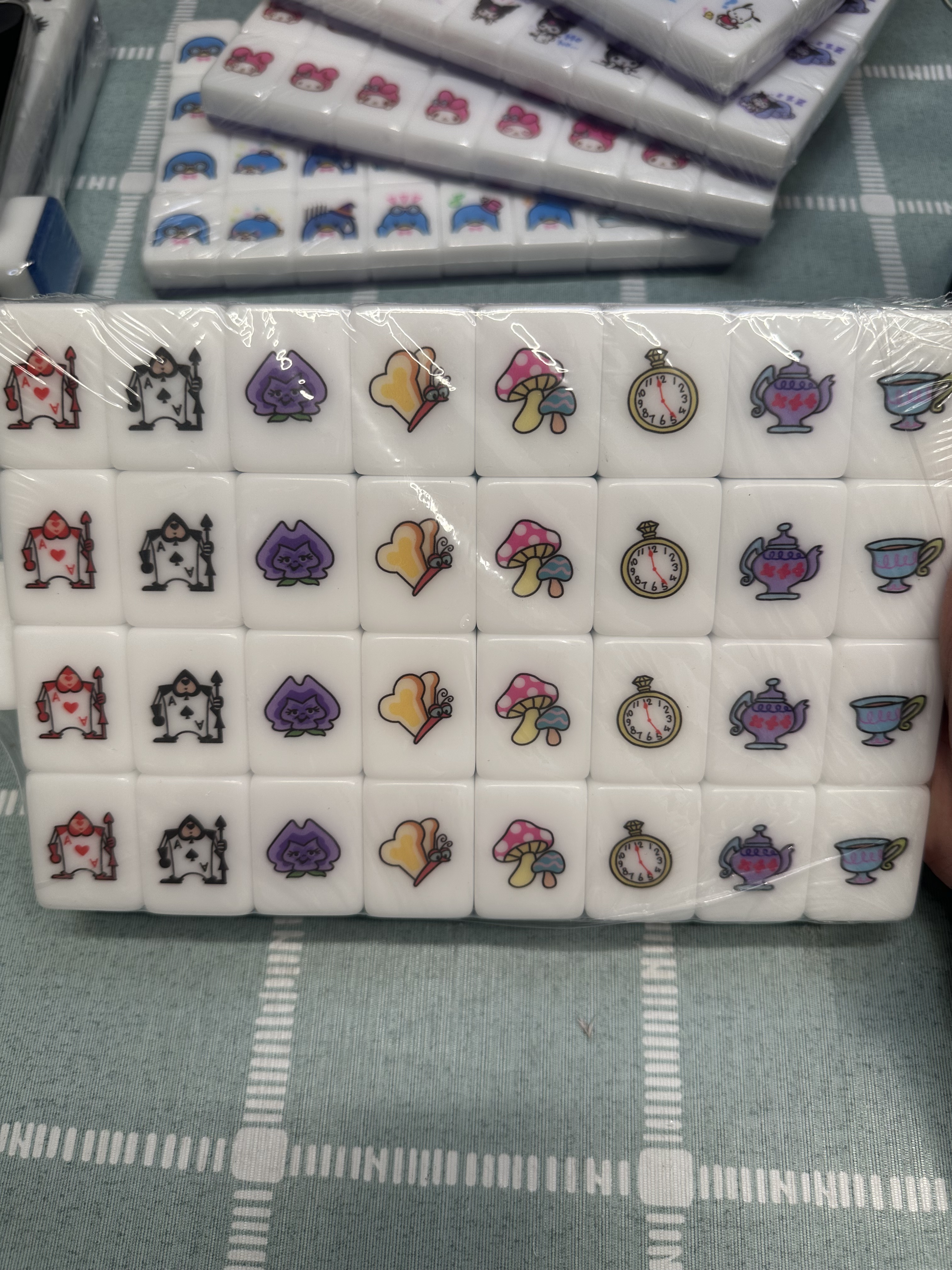 Push Tile Mahjong Tile Game Tiffany Blue 65 tiles ( Alice in Wonderland 1951 ) tiktok new viral trending rummy dominos