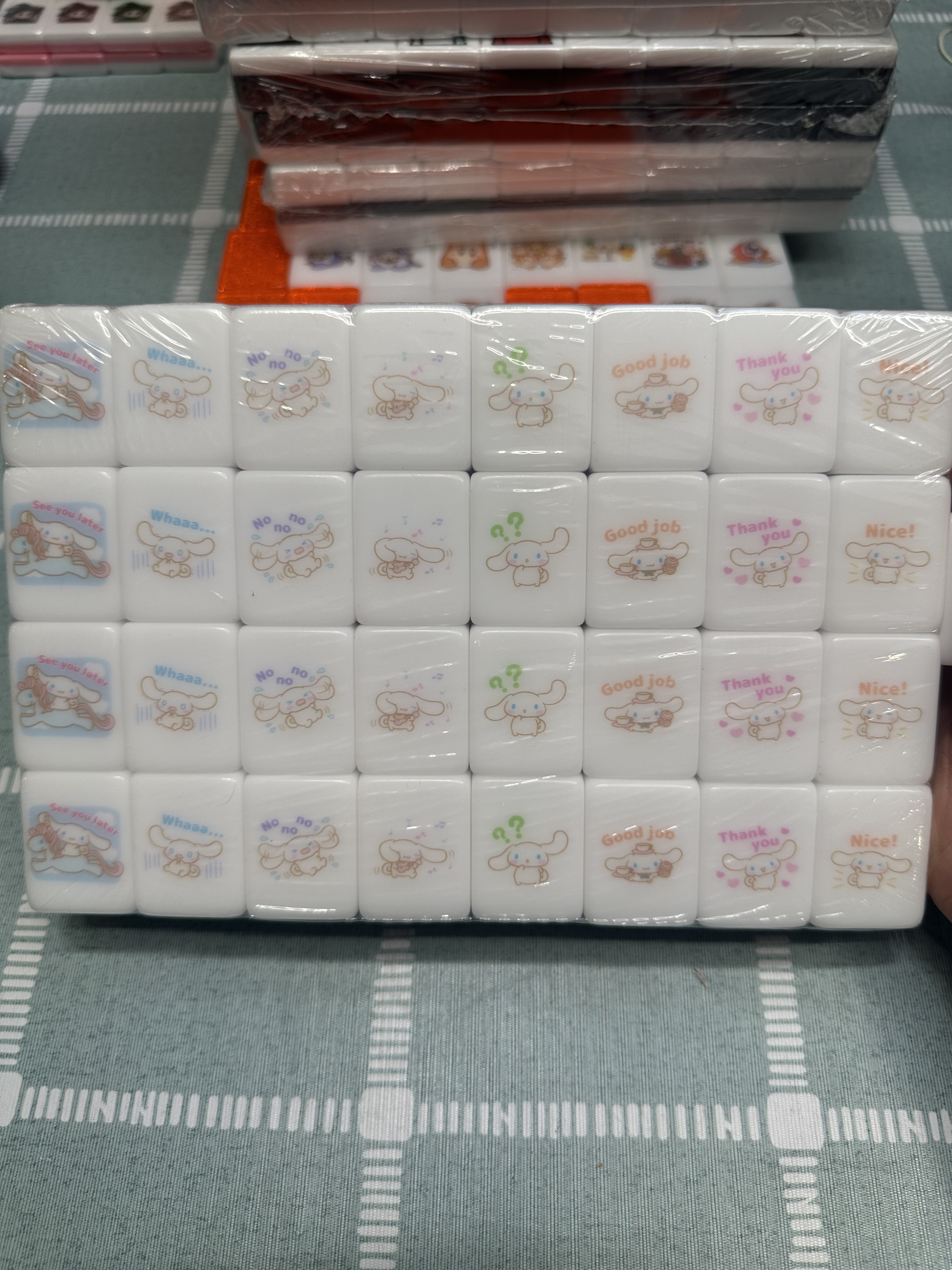  PushTile Mahjong Tile Game Light Purple 32 tiles ( Sanrio Battle Collection - Make your own combo! ) tiktok new viral trending rummy dominos