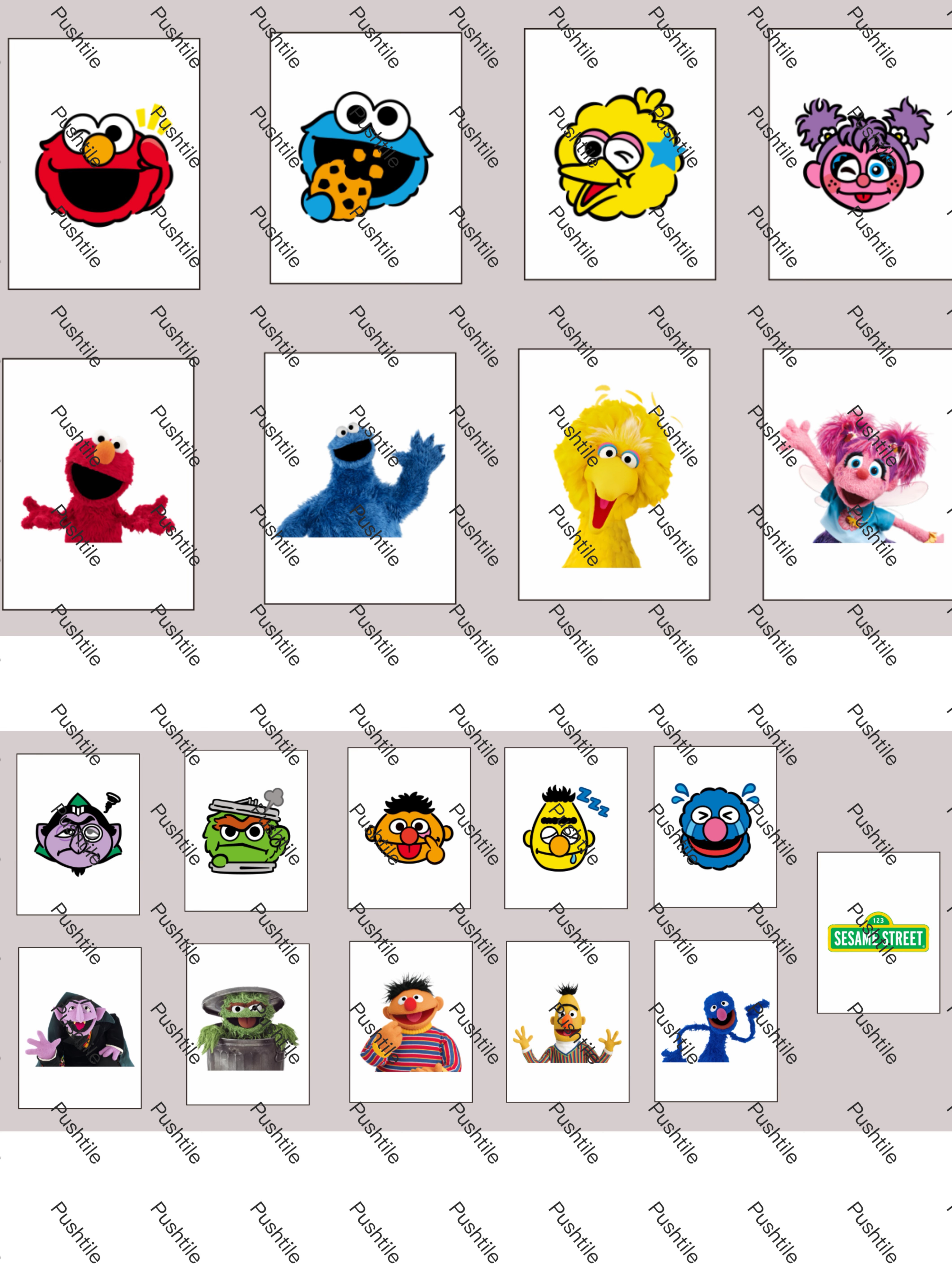  Push Tile Game Deluxe 2 Player Set（ Sesame Street ）91 Tiles