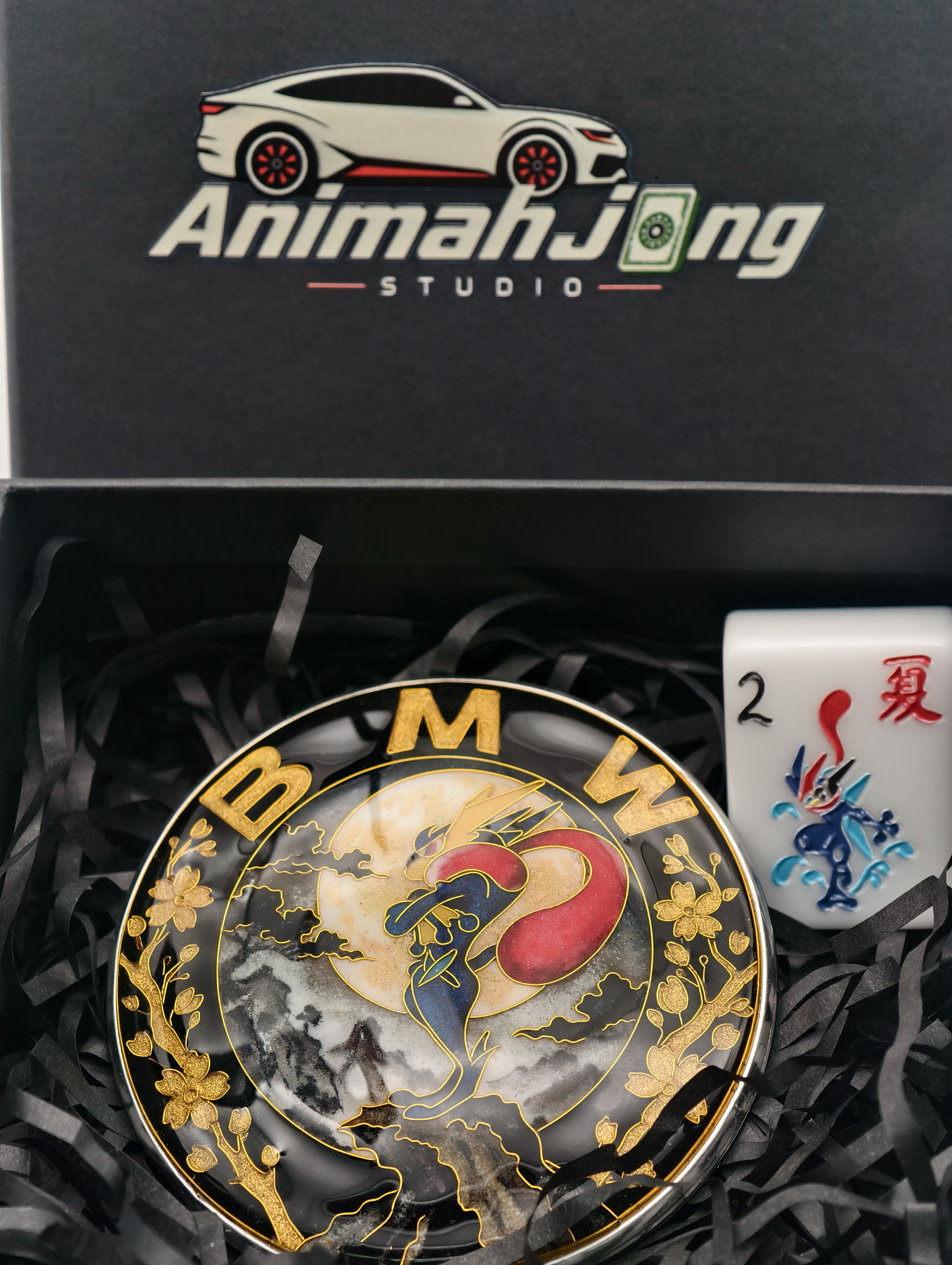 [Heritage Enamel Custom Car Badge - Greninja ONE AVALIABLE | Master Artisan Hand-Painted Emblem