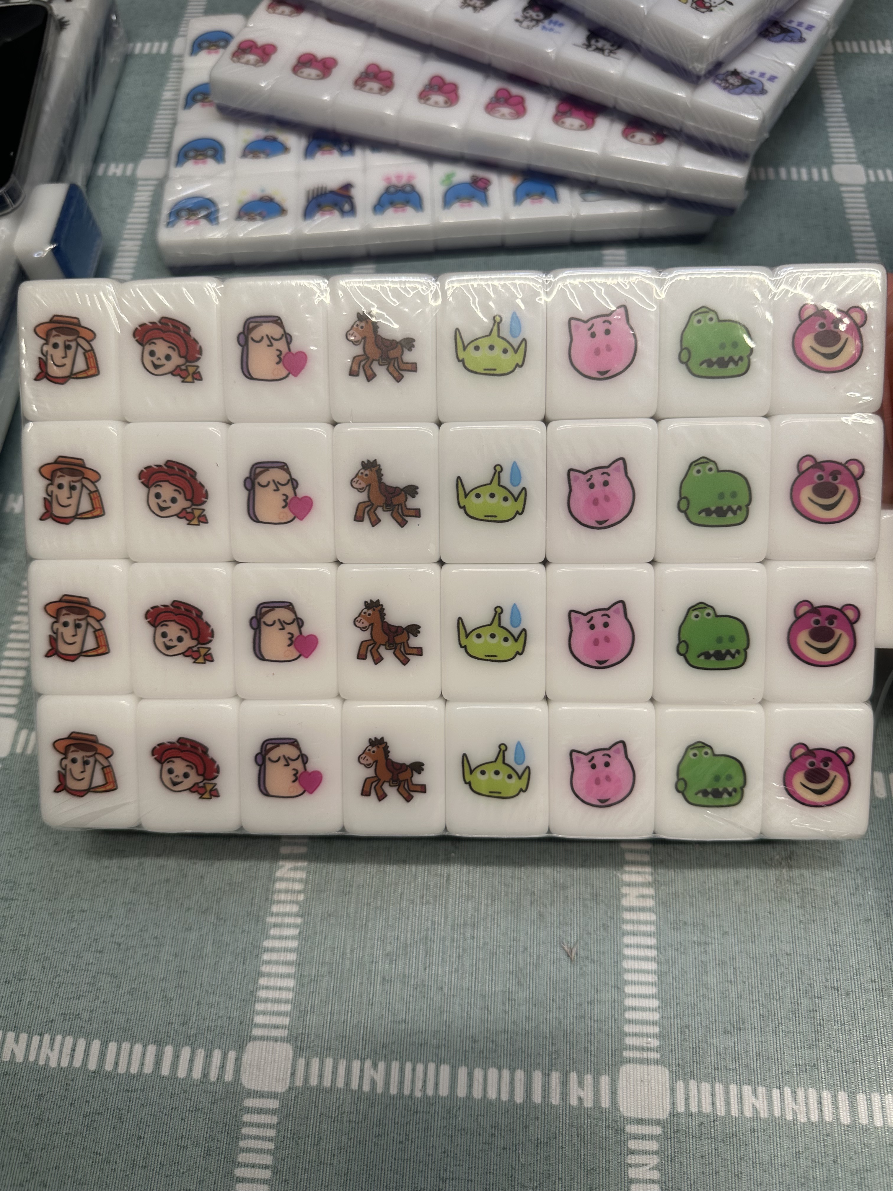 Push Tile Mahjong Tile Game Sunrise Yellow 65 tiles ( Toy Story VS Toys ) tiktok new viral trending rummy dominos