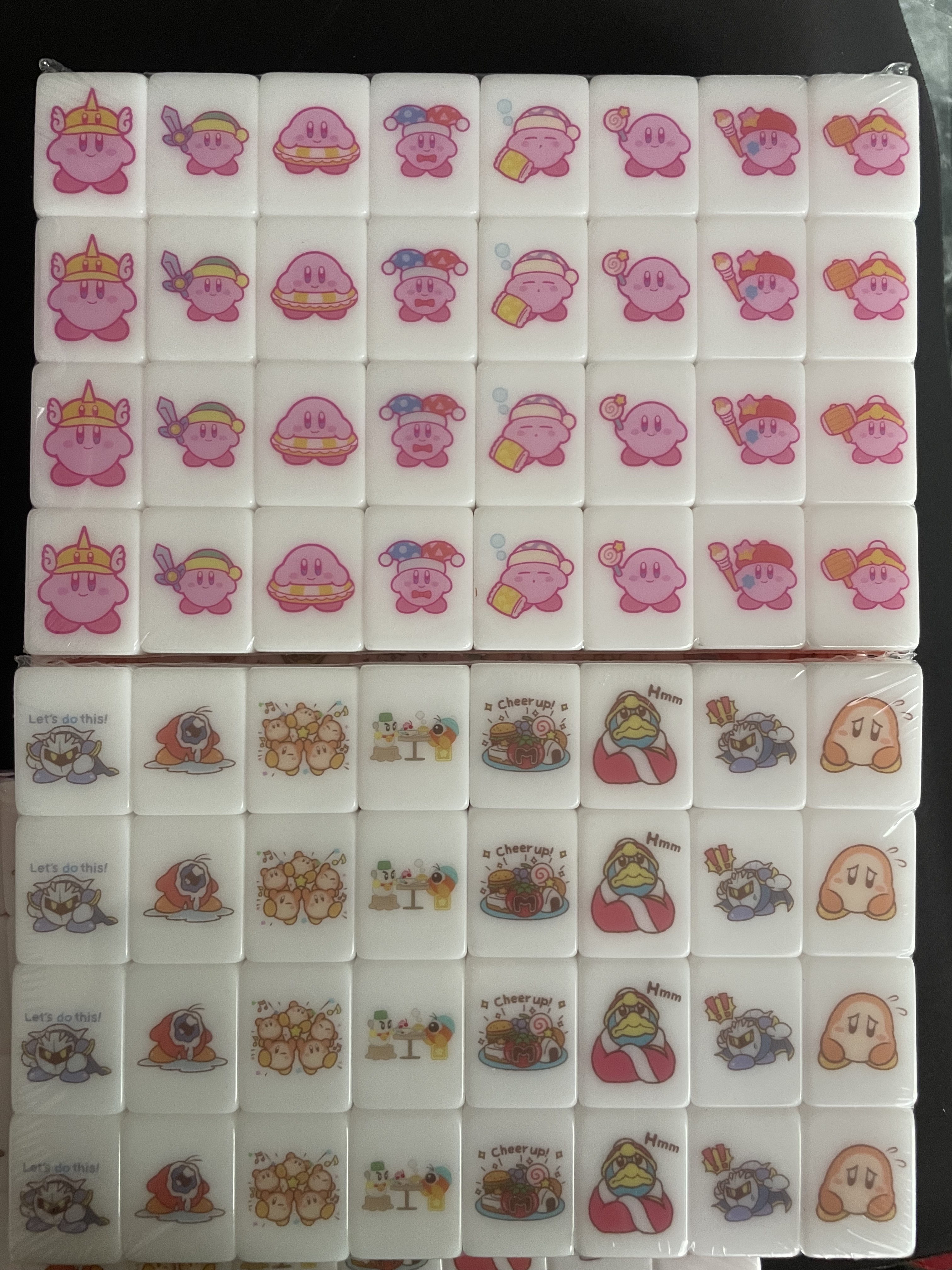 Push Tile Mahjong Tile Game Pink 65 tiles ( Star Kirby - Kirby and friends ) tiktok new viral trending rummy dominos