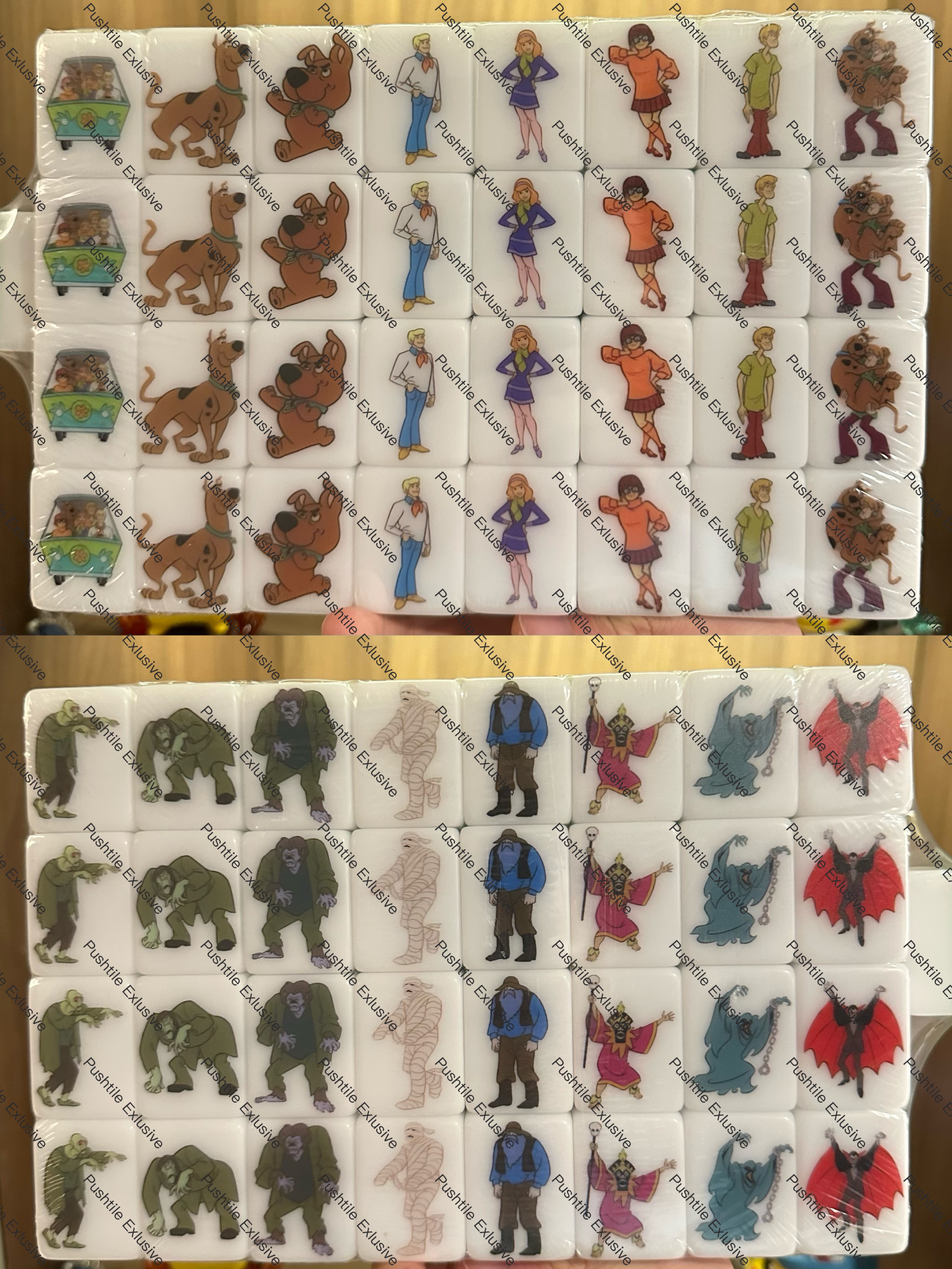 Push Tile Game 2 Player Set（ Scooby Doo ）65 Tiles