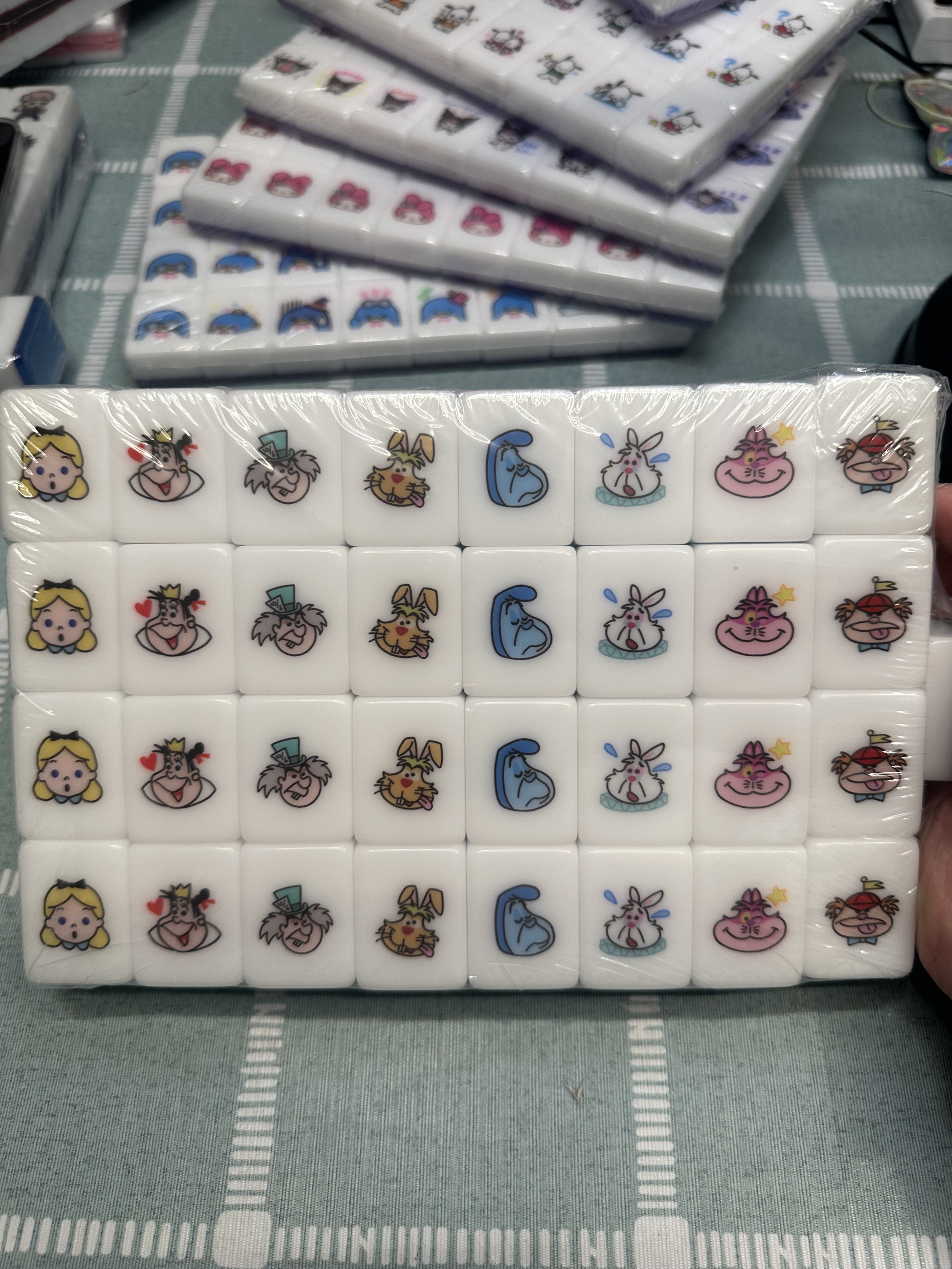 Push Tile Mahjong Tile Game Tiffany Blue 65 tiles ( Alice in Wonderland 1951 ) tiktok new viral trending rummy dominos