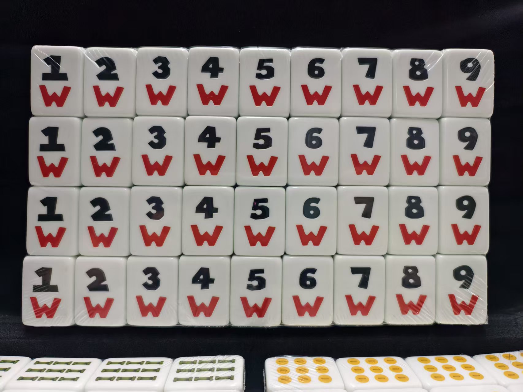 40mm Tradional 144pcs Retro Arcade Mahjong Set 