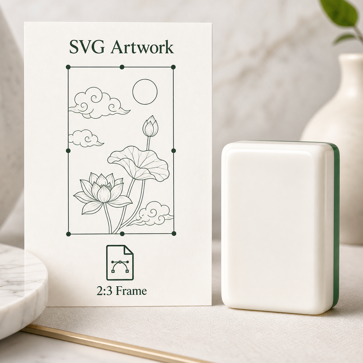 Custom 38mm acyrlic Mahjong Tile Order - Personalized SVG Design