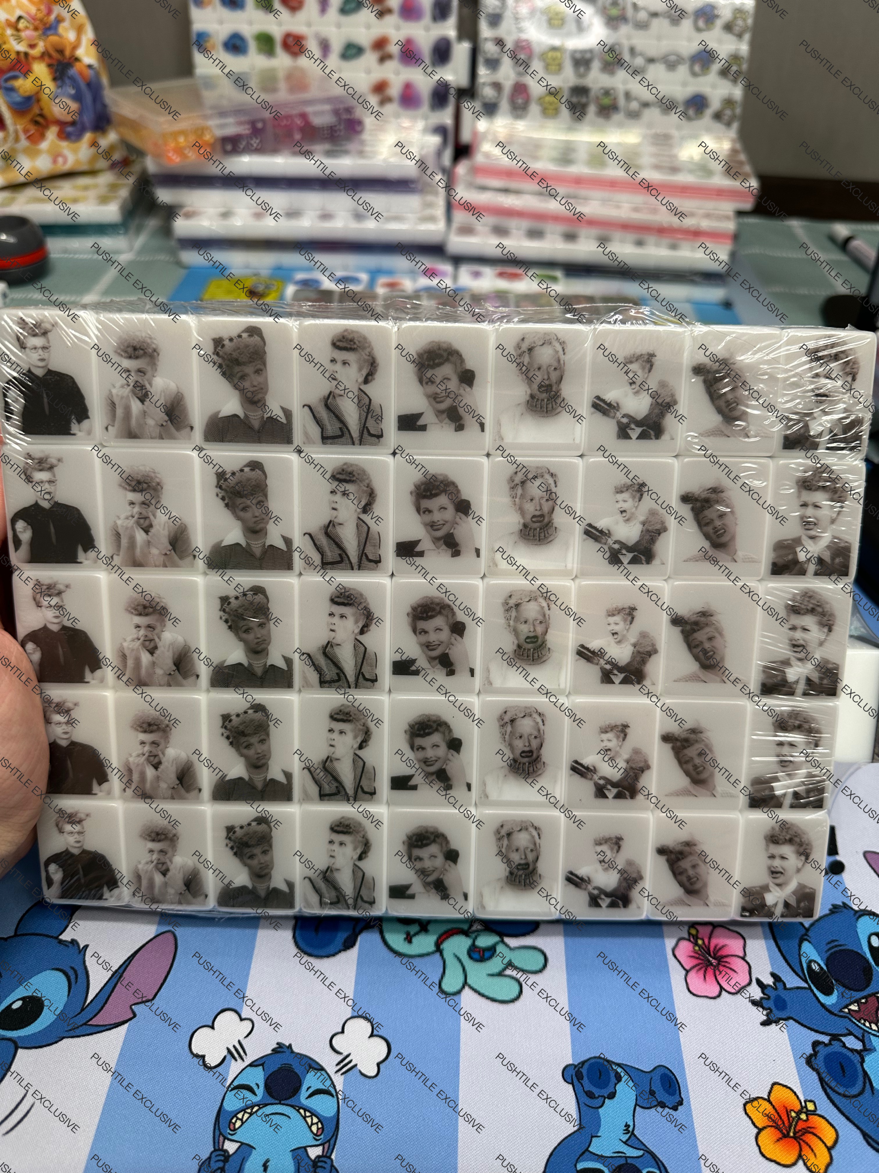 Push Tile Game Deluxe 2 Player Set（ I Love Lucy  ）91 Tiles