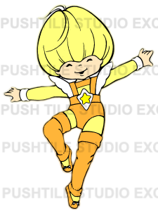 Push Tile Game 2 Player Set ( Rainbow Brite 1980s - Colour Kids & Sprite ) 65 Tiles