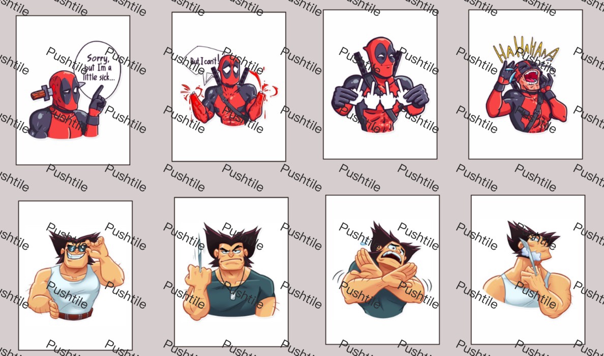 Pre-oreder Push Tile Game Deluxe 2 Player Set（ Deadpool VS Wolverine）91 Tiles