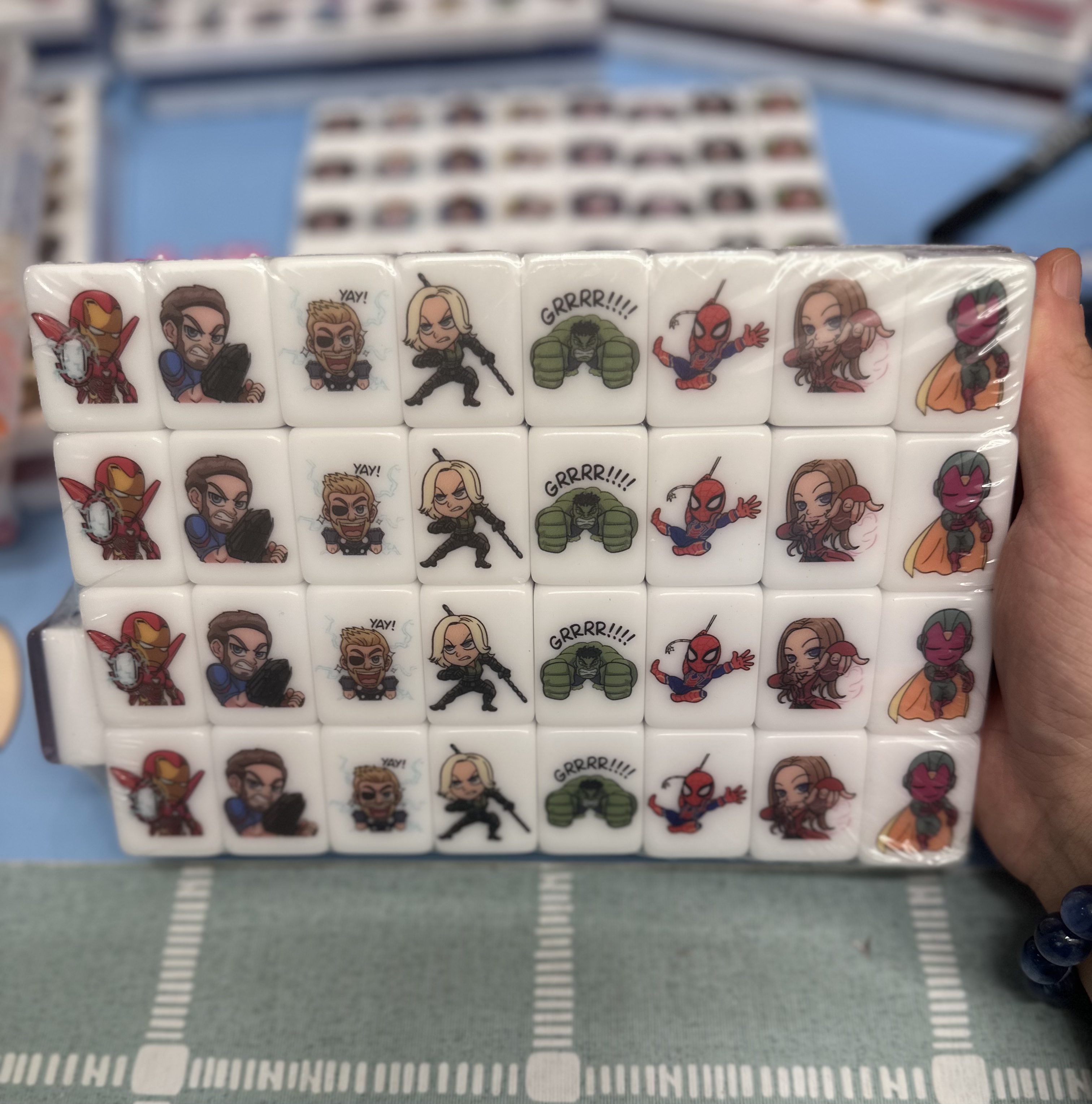  Pre-Release Push Tile Game 2 Player Set（ New Marvel - Avengers 4 ）65 Tiles