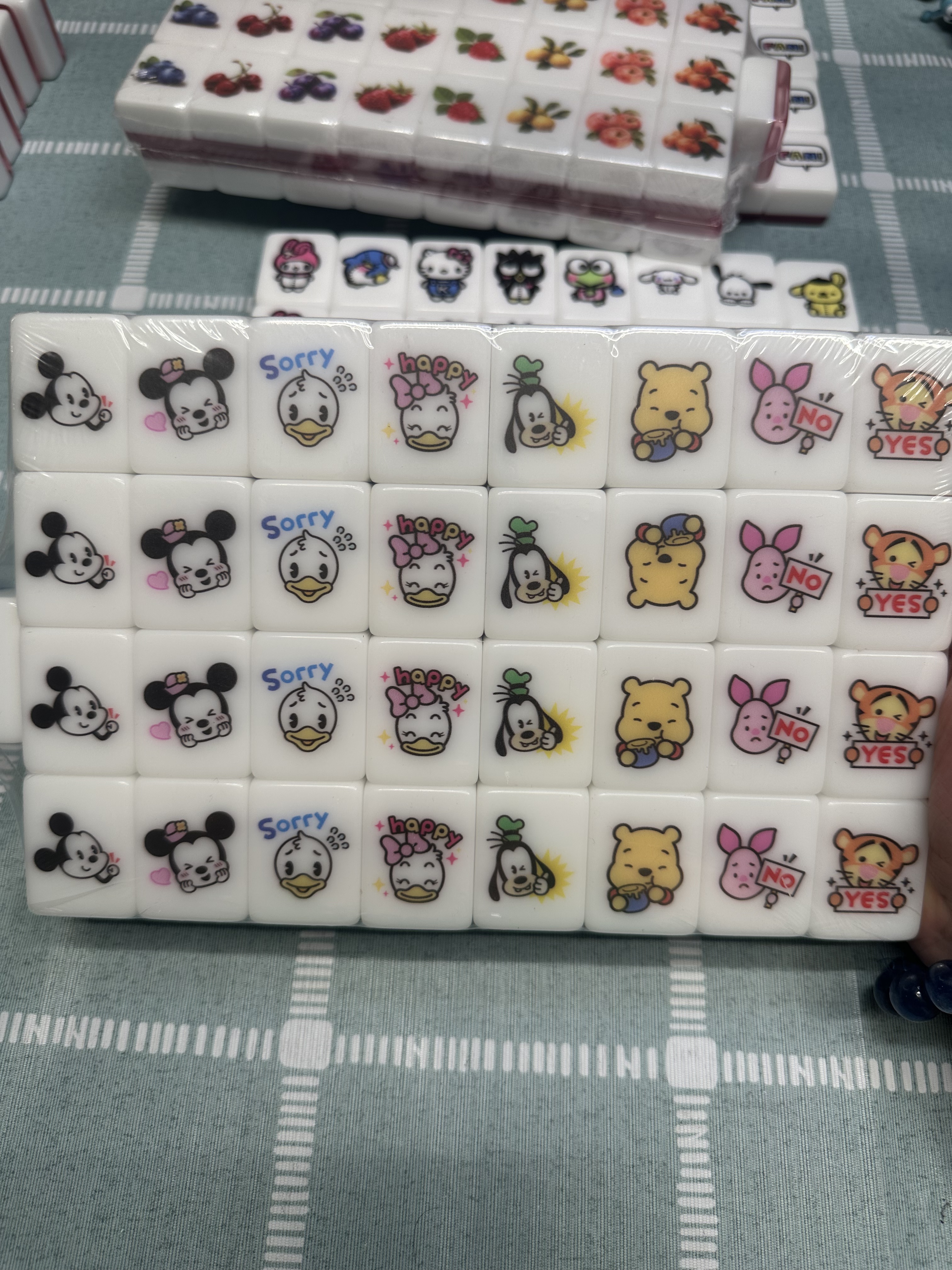 Push Tile Mahjong Tile Game Navy Blue 65 tiles ( Disney Babies ) tiktok new viral trending rummy dominos